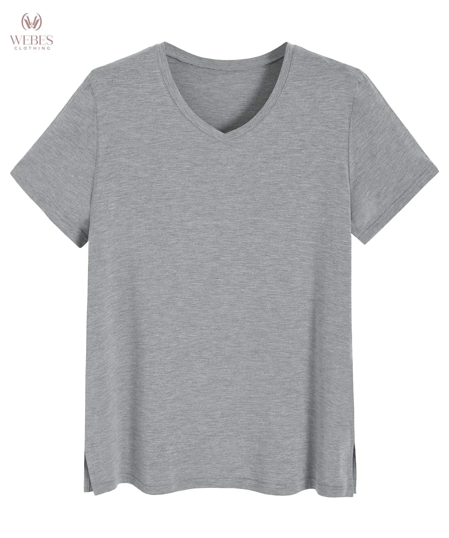 Latuza Women's Viscose Sleep T-Shirt V-Neck Pajamas Top
