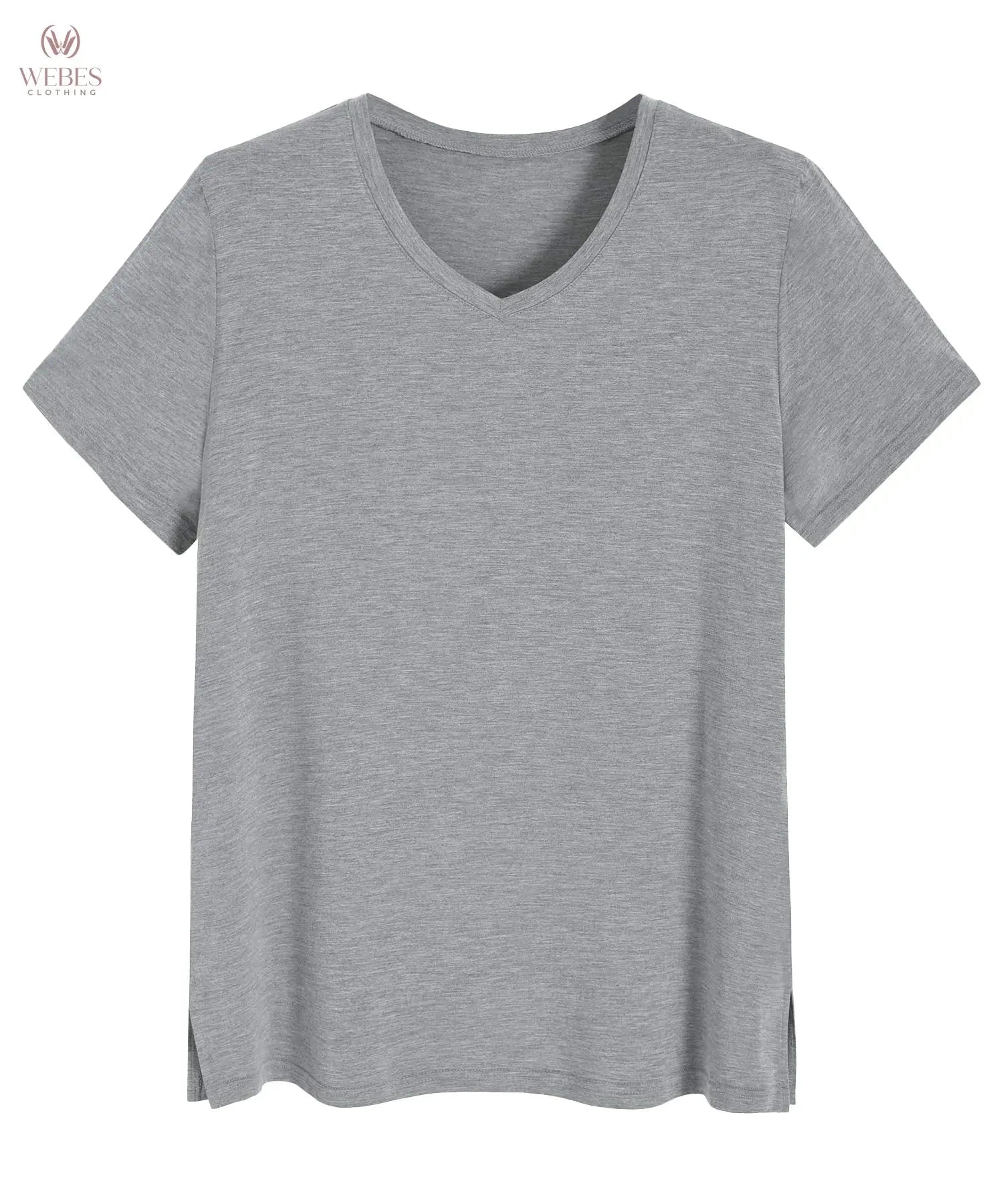 Latuza Women's Viscose Sleep T-Shirt V-Neck Pajamas Top