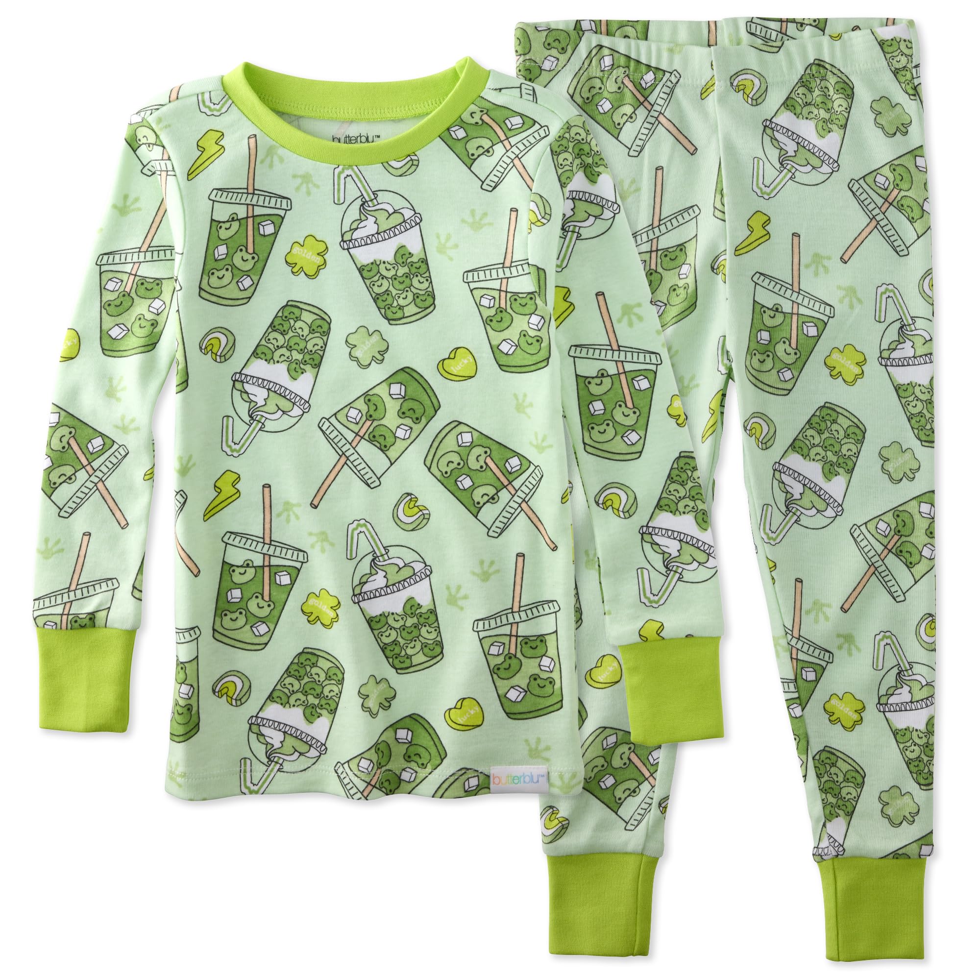 Butterblu Zen Snug-fit 2-Piece Pajamas 100% Organic Cotton Long Sleeve for Boys & Girls