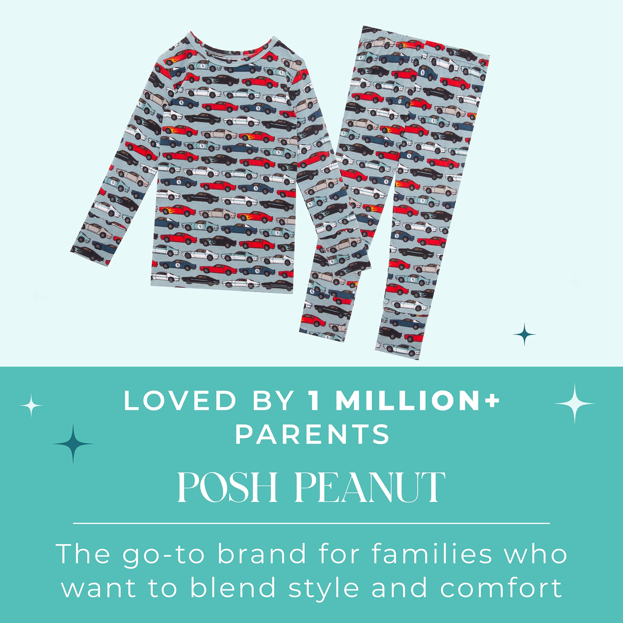 Posh Peanut Boys Pajamas - PJs for Kids Made of Soft Viscose from Bamboo, Long Sleeve Toddler PJs & Matching Boys Pajama Sets WEBE CLOTHING
