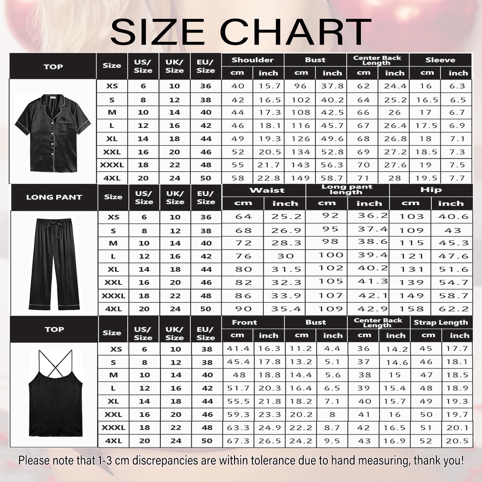 3Pcs Womens Satin Pajamas Set Silk Pj Sets Sexy Camisole Tops And Pants Silky Pajama XS-4XL Pjs Sleepwear WEBE CLOTHING