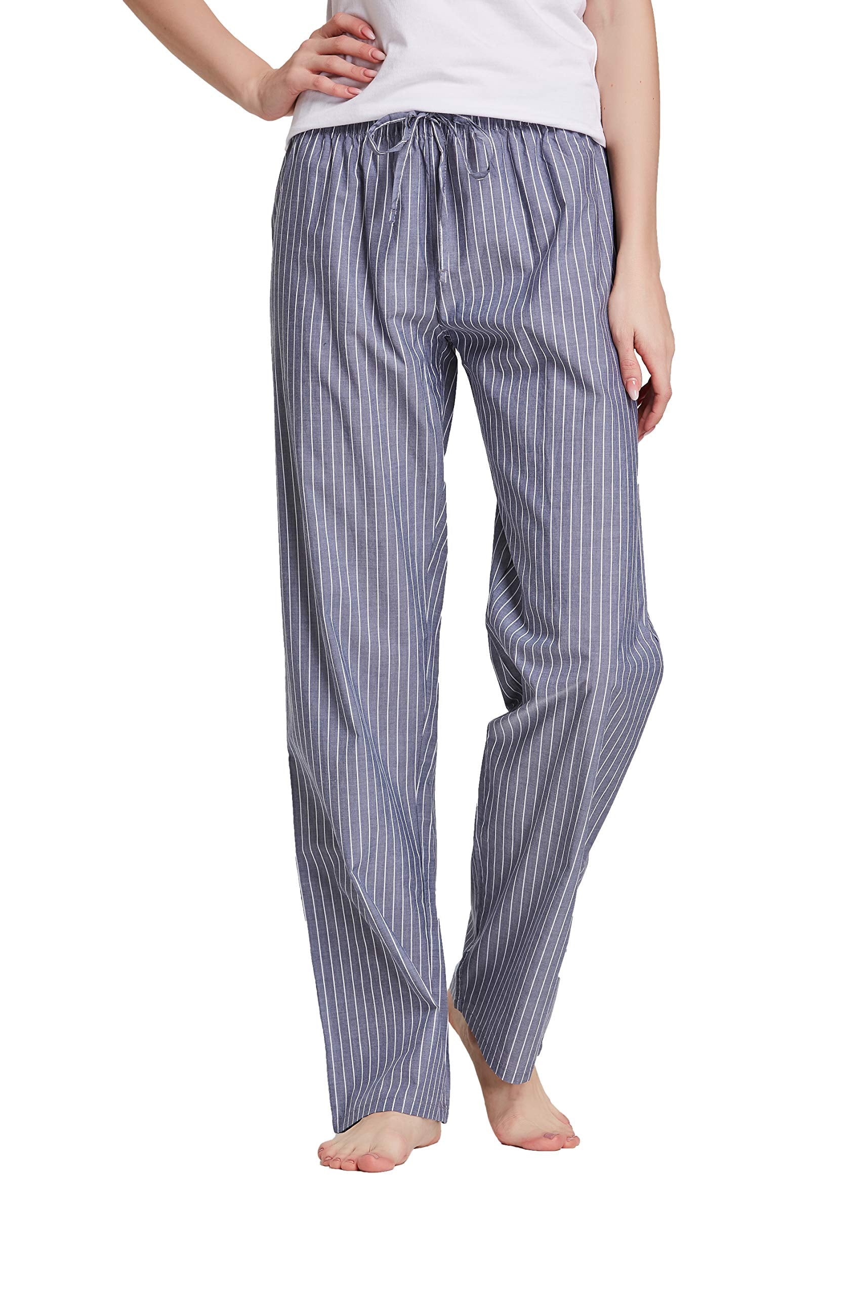 CYZ Women's 100% Cotton Woven Poplin Sleep Pajama Pants