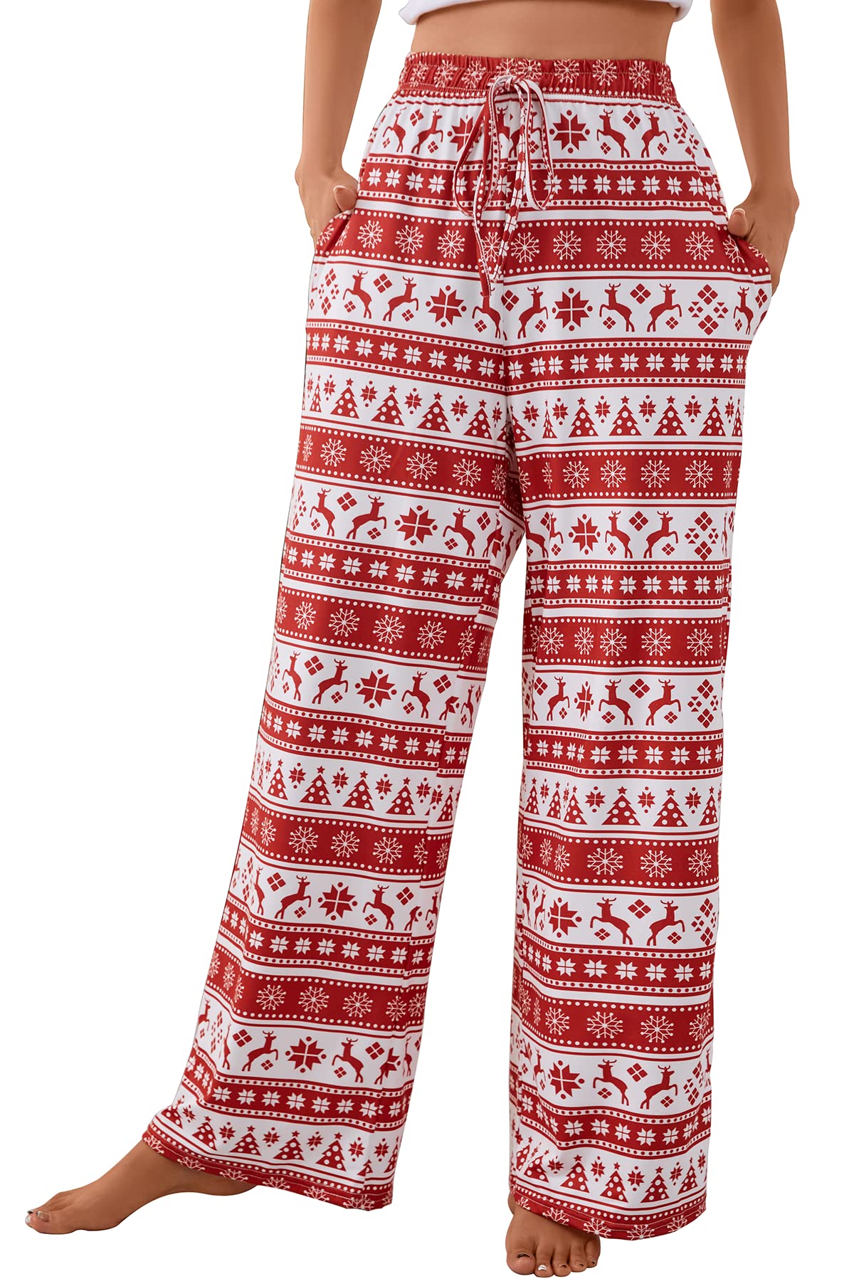 X-Image Women Comfy Casual Pajama Pants with Pockets & Drawstring
