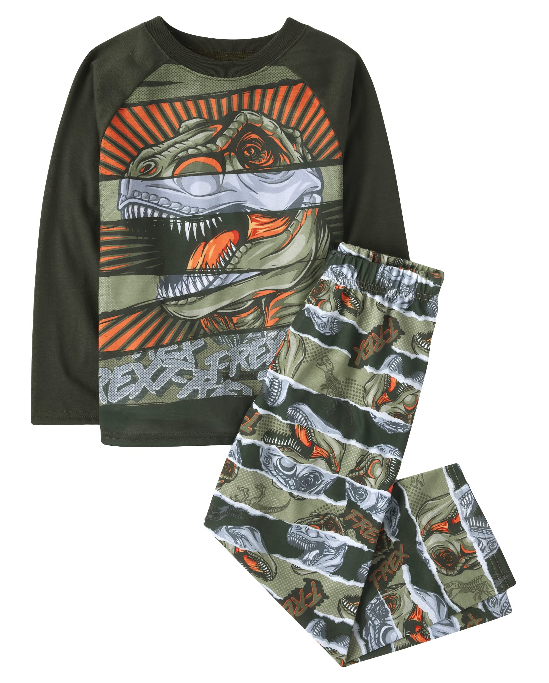 The Children's Place boys Long Sleeve Top and Pants 2 Piece Pajama Set