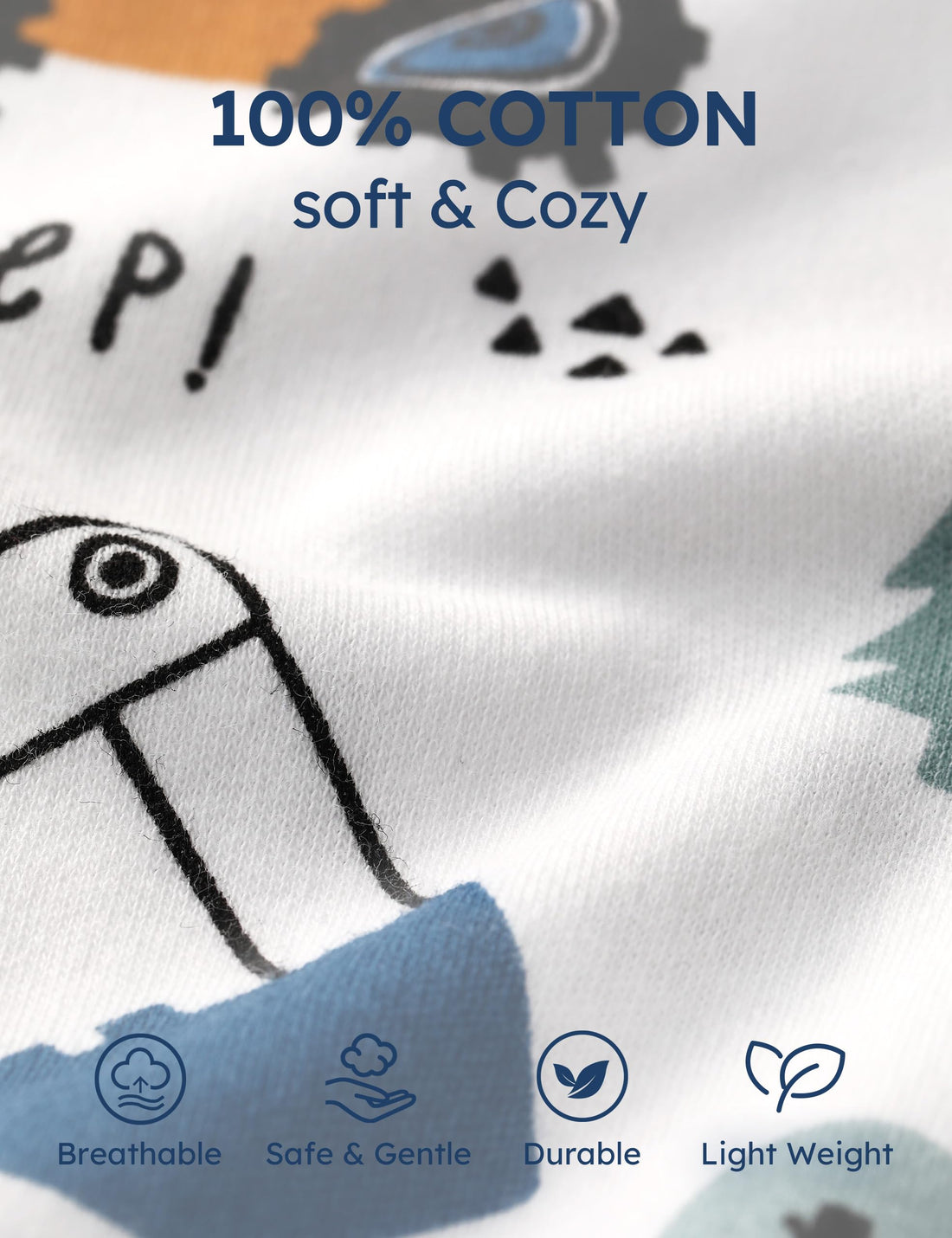 Unnivoll Baby Pajamas 100% Cotton Baby Sleepers for Newborn 0-3 3-6 6-9 Months 3Pcs Footie Pajamas Baby Boys Girls Clothes