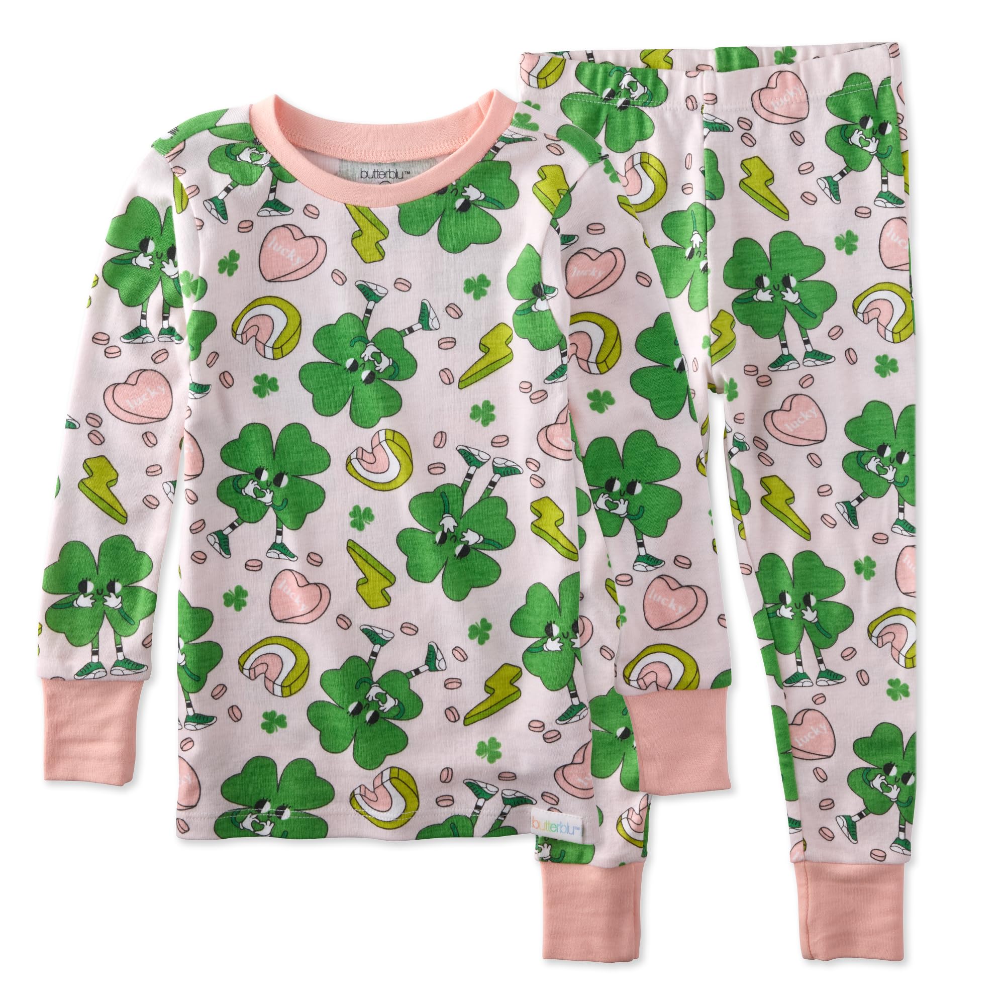 Butterblu Zen Snug-fit 2-Piece Pajamas 100% Organic Cotton Long Sleeve for Boys & Girls