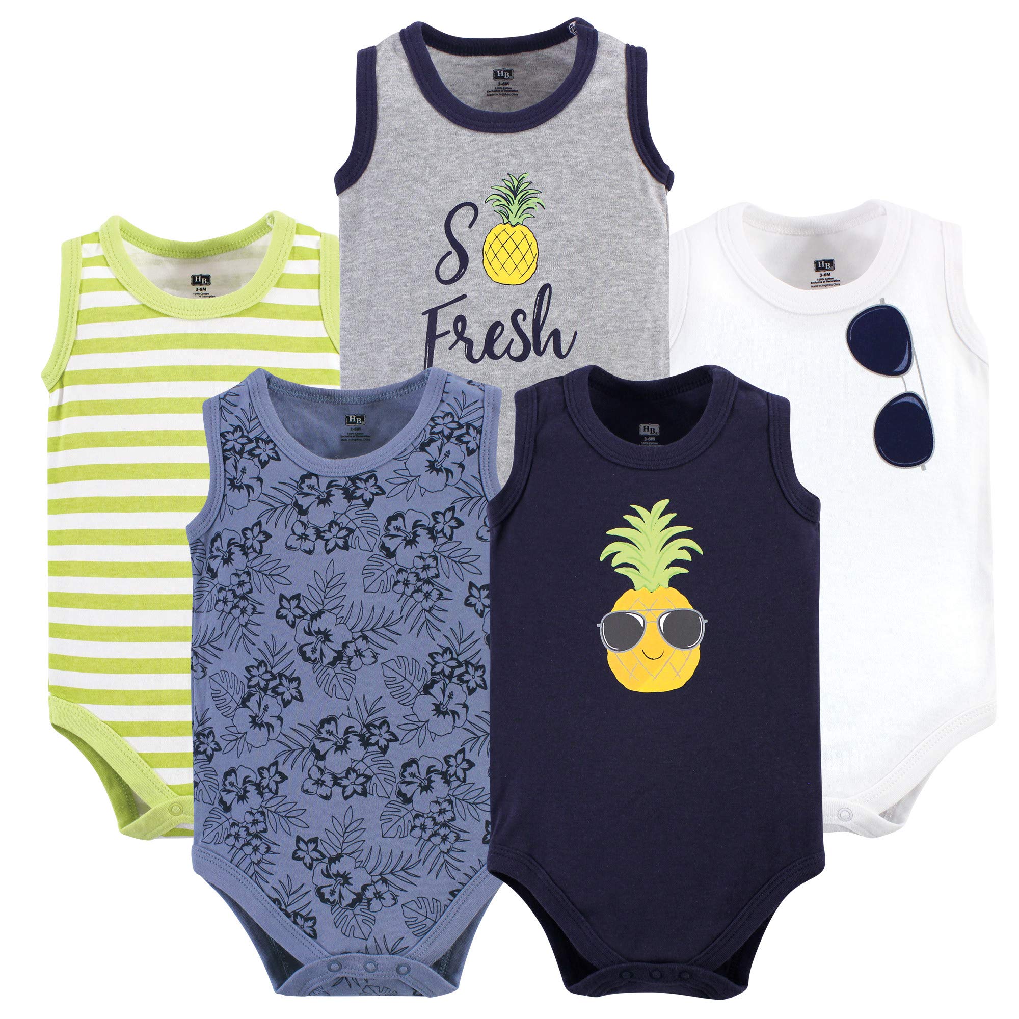 Hudson Baby Unisex Baby Cotton Sleeveless Bodysuits WEBE CLOTHING
