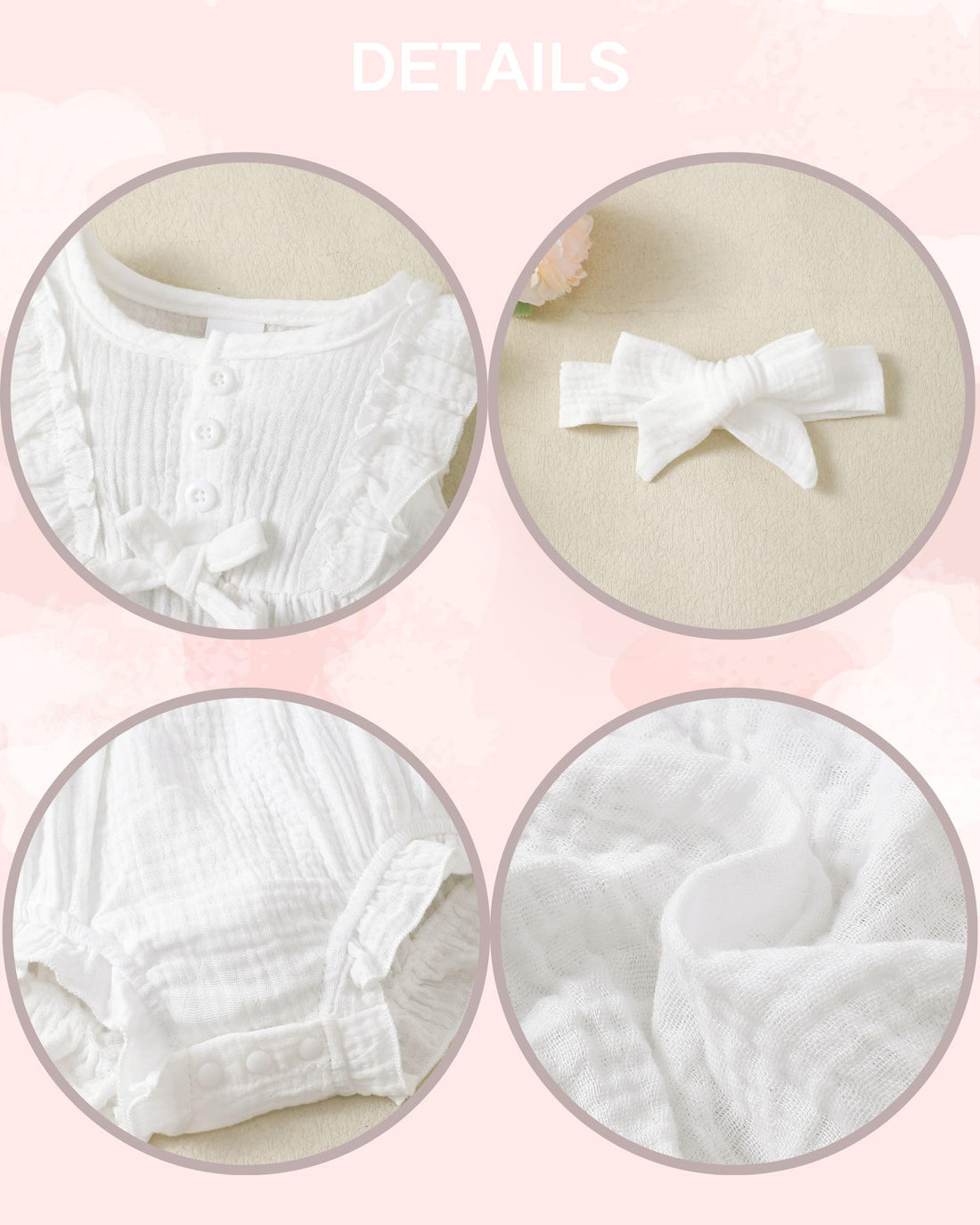Renotemy Newborn Infant Baby Girl Clothes Rompers Summer Jumpsuits Short Sleeve Romper Infant Baby Clothes Girl WEBE CLOTHING