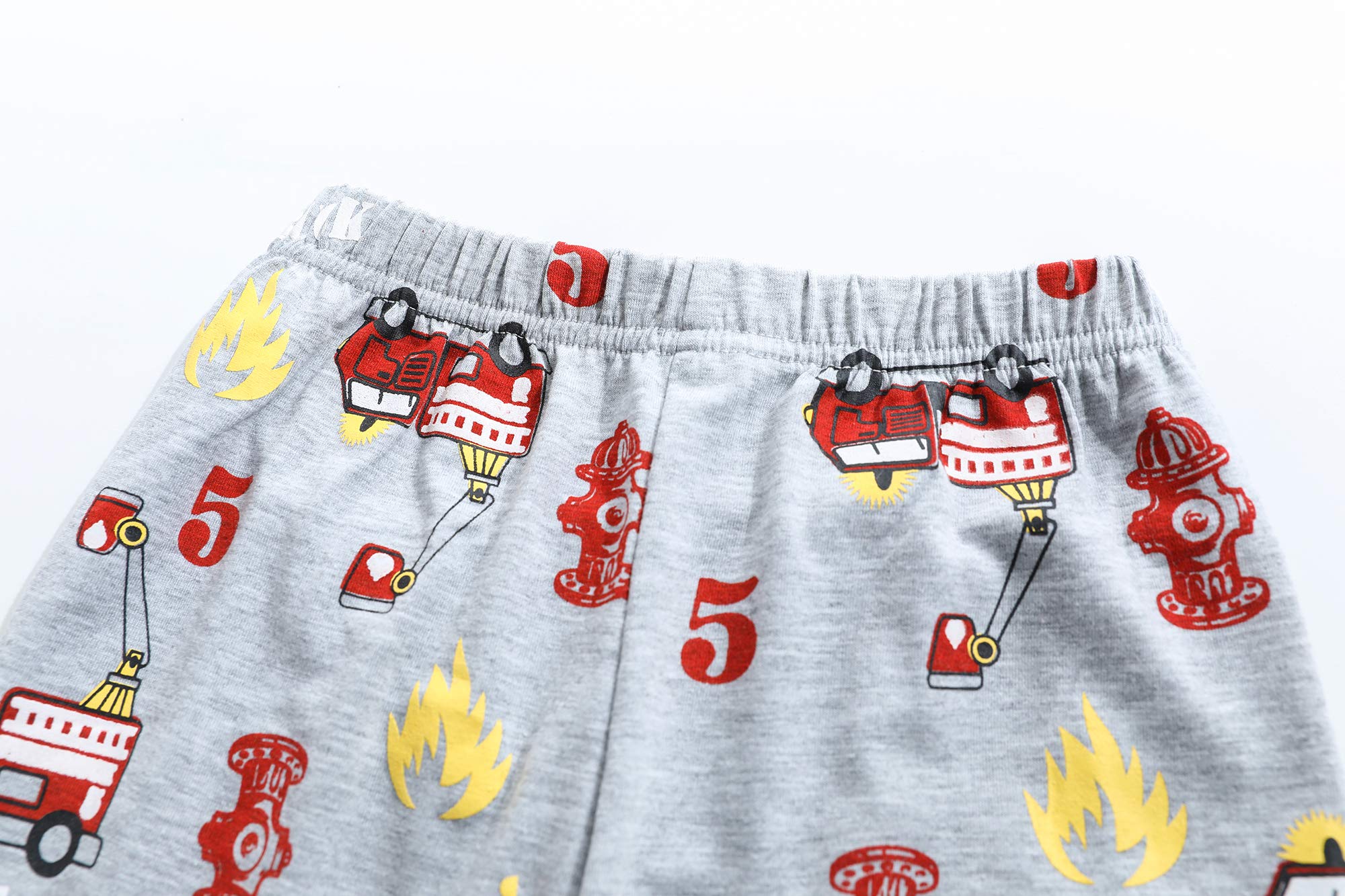 Little Hand Toddler Boys Pajamas Kids Dinosaur Summer PJS Monster Truck Boy Tractor Jammies Hockey Short Sets 2-7 Years