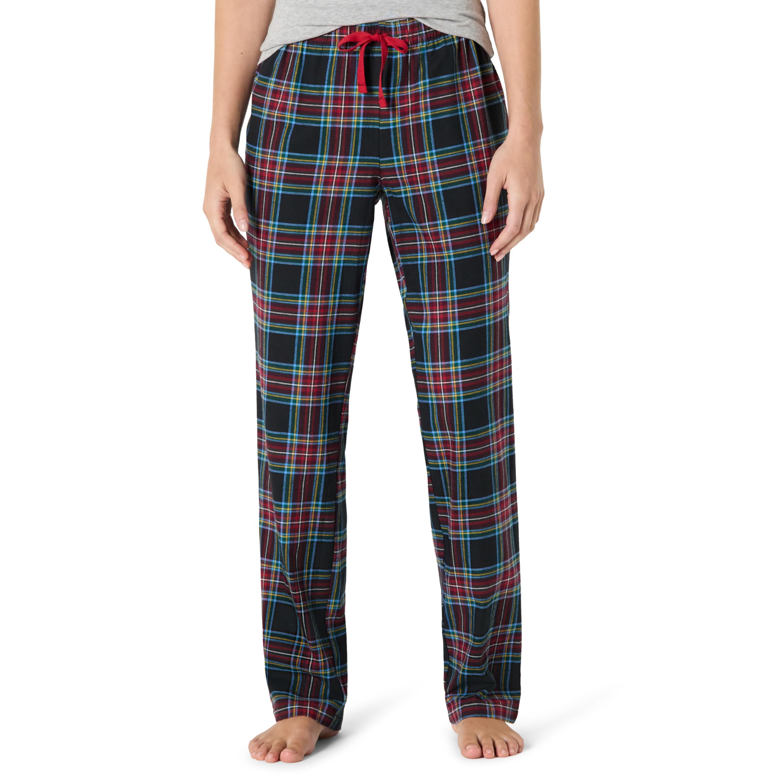 Amazon Essentials Women's Relaxed-Fit Brushed Flannel Pajama Sleep Pant with Drawstring