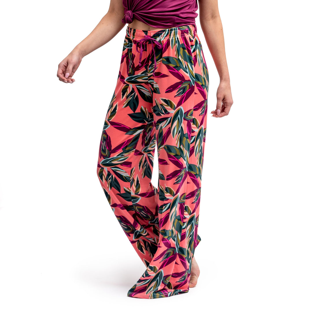 Hello Mello Signature Lounge Pants Womens Soft Pajama Bottoms Elastic Waistband Drawstring Tie