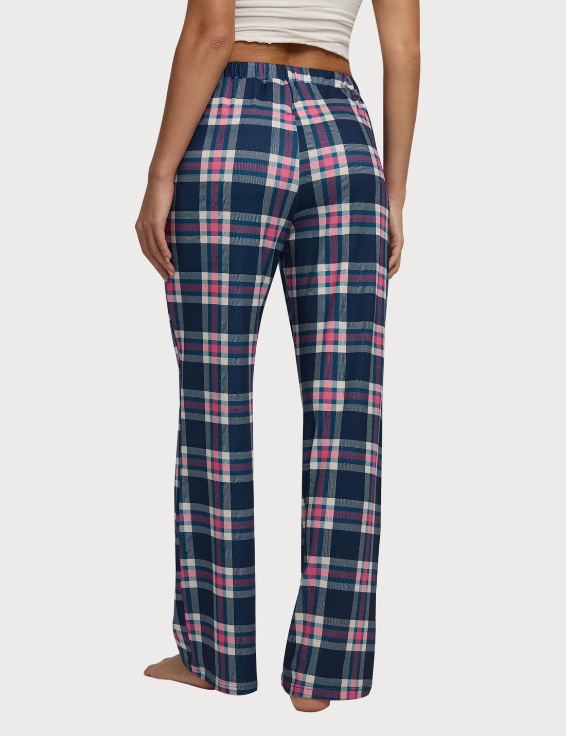 Women Pajama Pants 3-Pack Plaid Sleep Lounge PJ Bottoms with Pockets