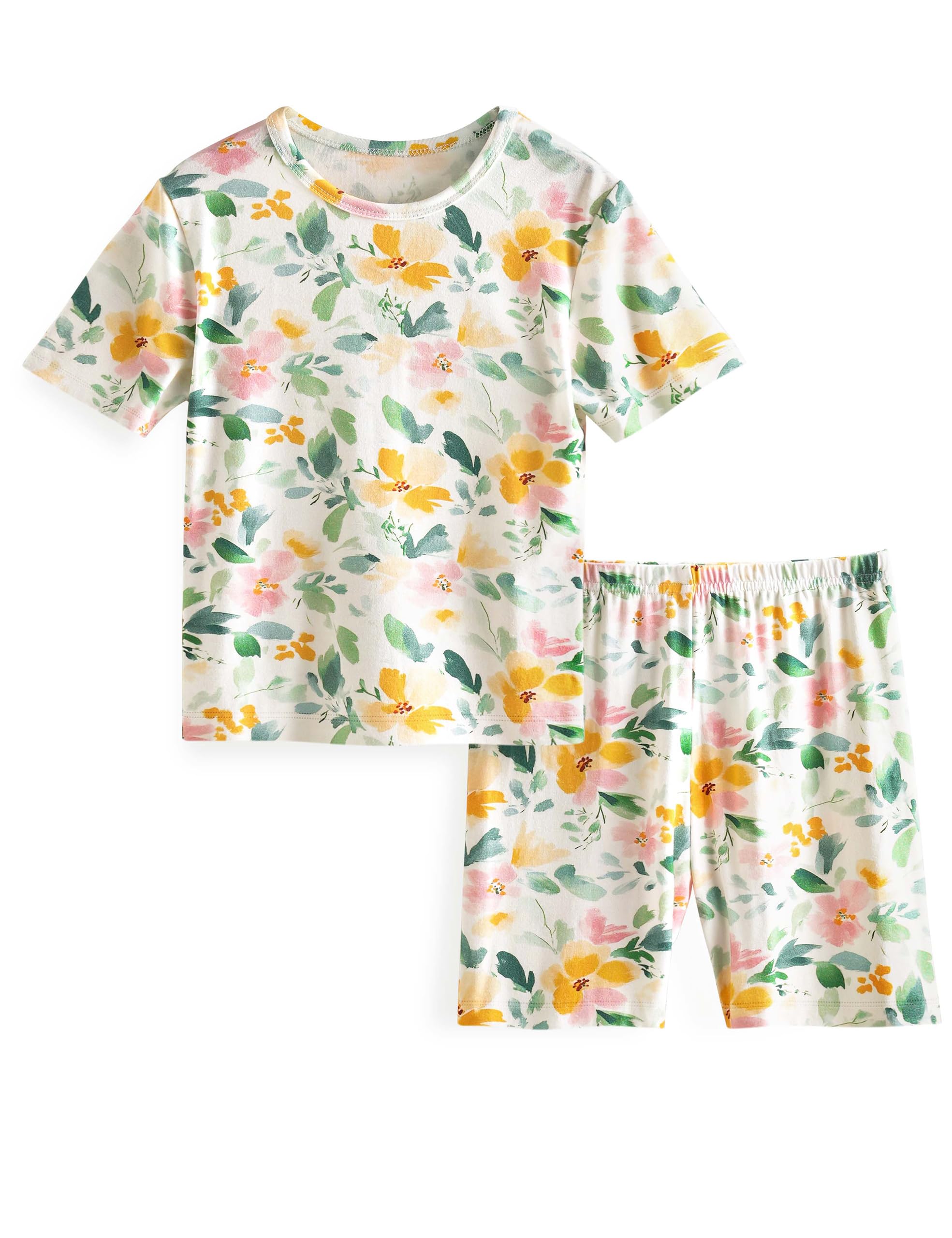 Yoofoss Toddler Pajamas Rayon Made from Bamboo Short Sleeve Baby Clothes Boys and Girls Kids Pajamas Set Pjs Soft Cool