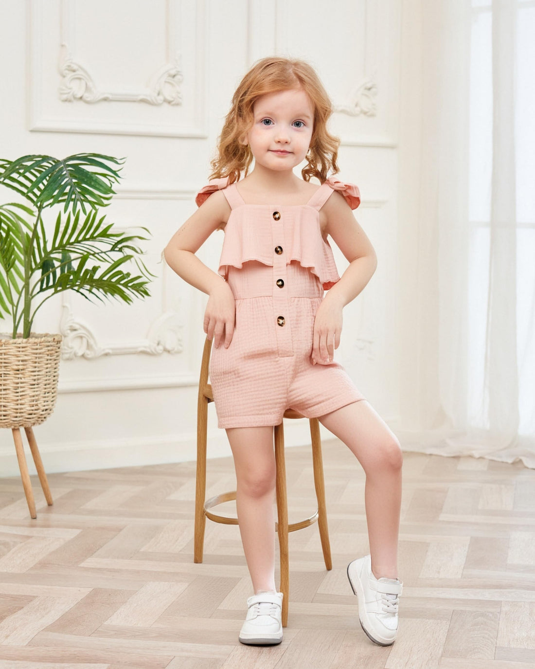 XUANHAO Baby Girl Clothes Summer Romper Outfits for Girls Cute Infant Toddler One-Piece Jumpsuit Ruffle Shorts Sets 6M-3Y WEBE CLOTHING