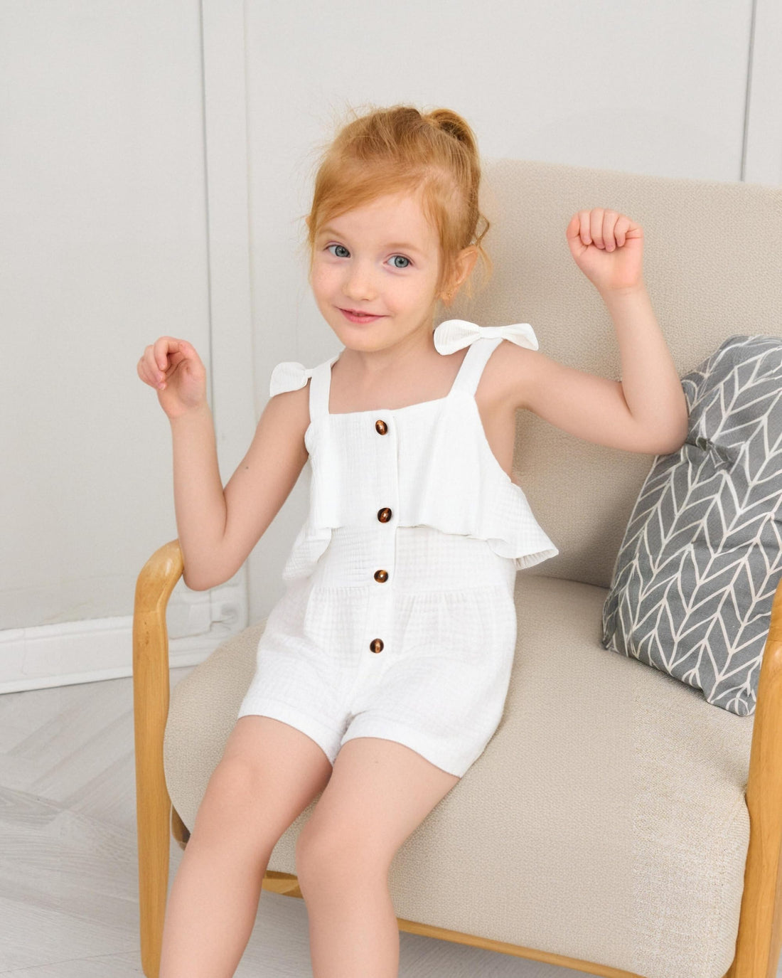 XUANHAO Baby Girl Clothes Summer Romper Outfits for Girls Cute Infant Toddler One-Piece Jumpsuit Ruffle Shorts Sets 6M-3Y WEBE CLOTHING