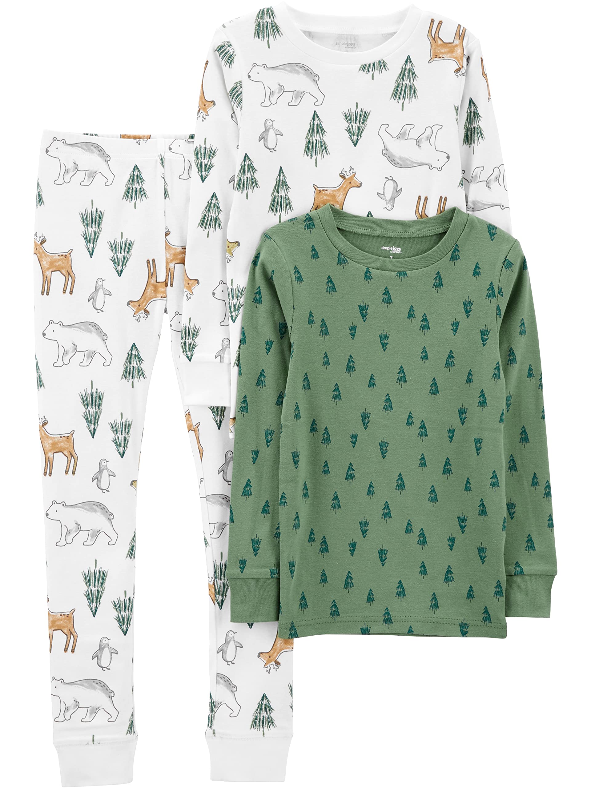 Simple Joys by Carter's Baby 3-Piece Snug-fit Cotton Holiday Pajama Set
