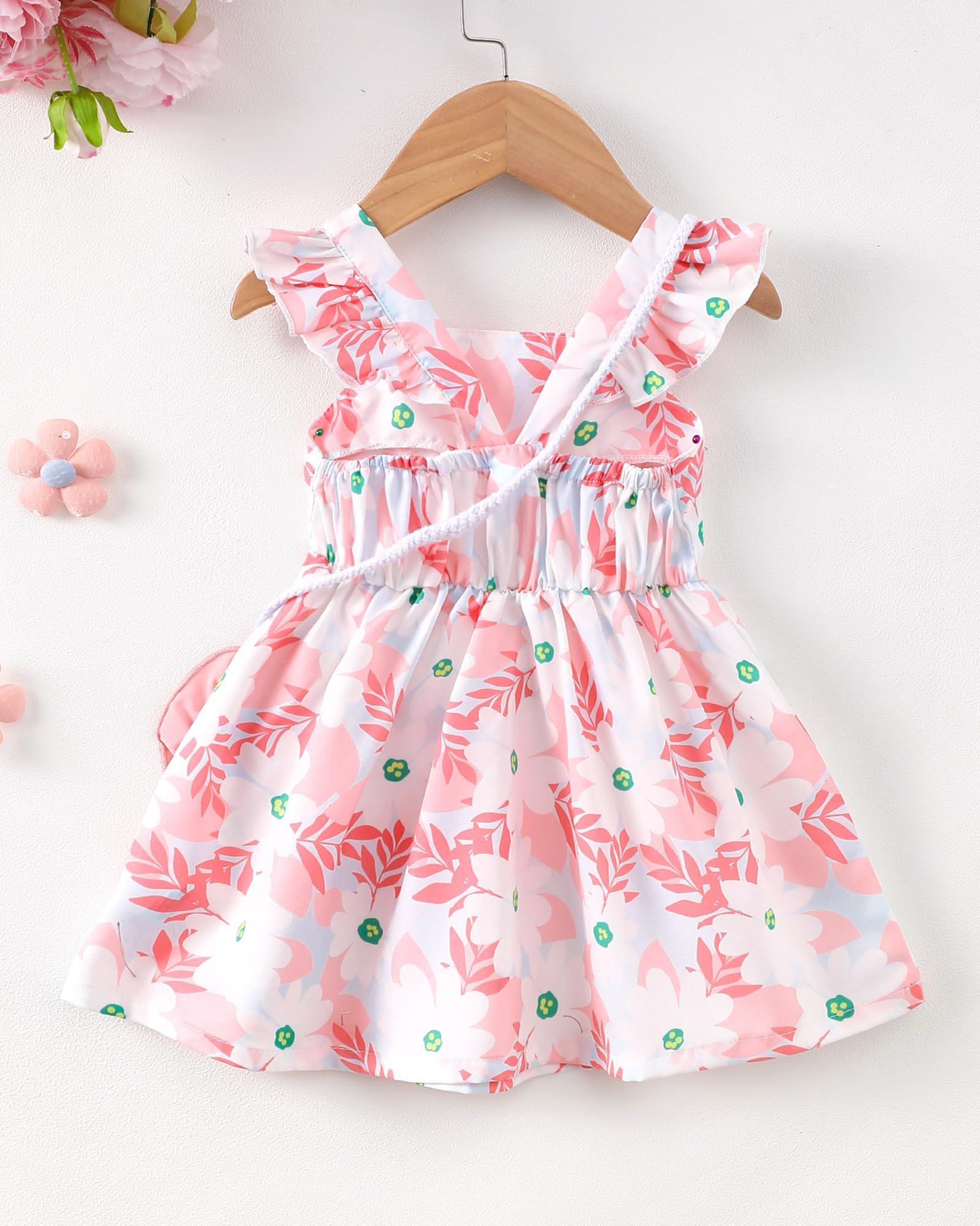 Mioglrie Baby Girl Clothes Newborn Dress Summer Toddler Girls' Clothing Casual Sundress with Cute Bag Infant Outfits WEBE CLOTHING