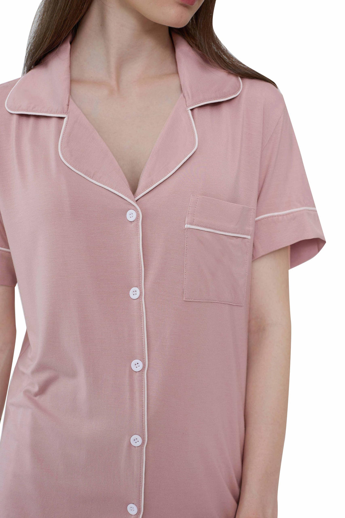Joyaria Women's Cooling Bamboo Viscose Pajamas Shorts Set Button Front | Moisture Wicking, Cool & Lightweight, Breathable PJs for Night Sweats