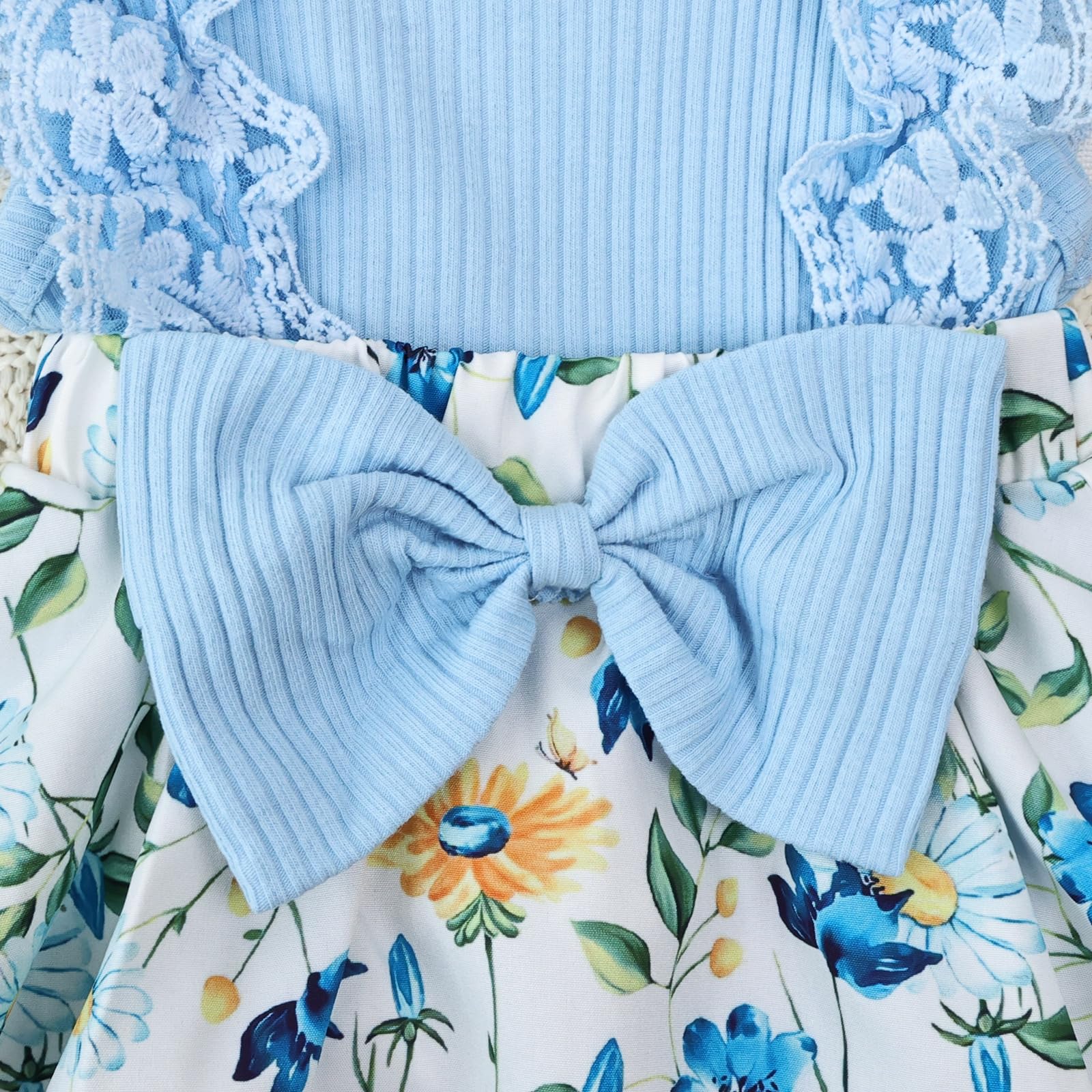Baby Girl Clothes Newborn Romper Dress Infant Lace Ruffle Sleeveless Summer Outfits with Headband 0-12 Months WEBE CLOTHING