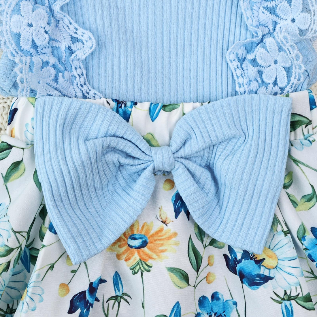 Baby Girl Clothes Newborn Romper Dress Infant Lace Ruffle Sleeveless Summer Outfits with Headband 0-12 Months WEBE CLOTHING