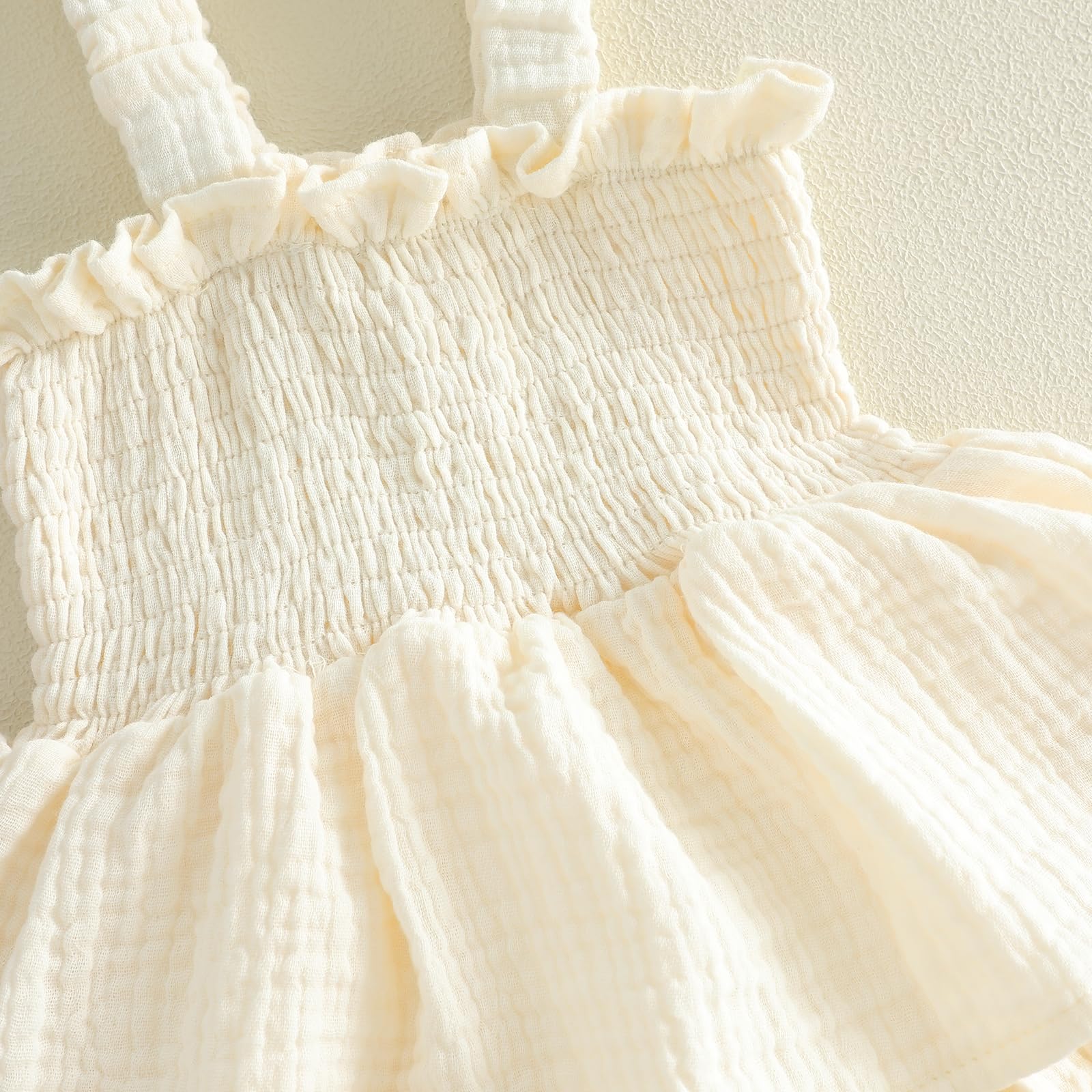 Mubineo Baby Girl Clothes Summer Dress Cotton Linen Romper Sleeveless Smocked Rompers Sun Dress Hat Skirt Boho Outfits WEBE CLOTHING