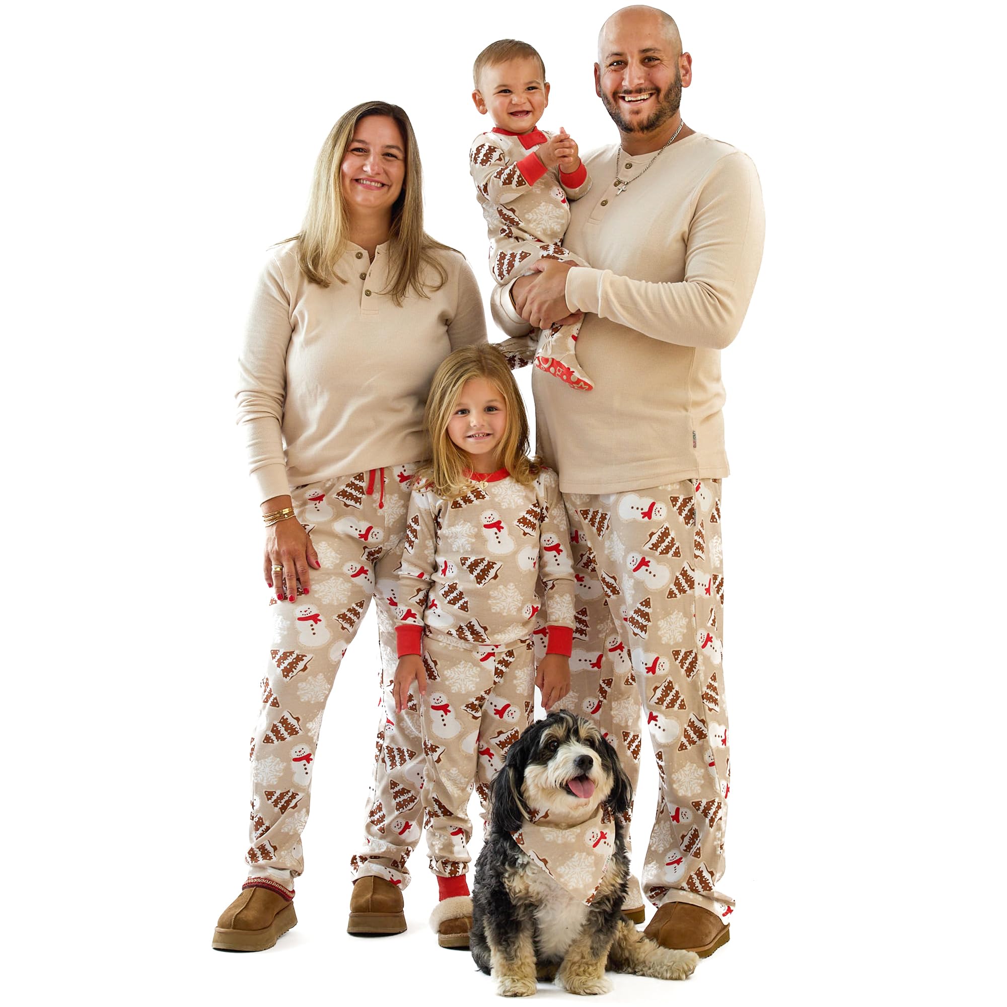 Butterblu JAMIE Matching Family Jammies Christmas Pajamas Organic Cotton PJs Womens, Mens, Kids, Toddlers, Baby, Pets