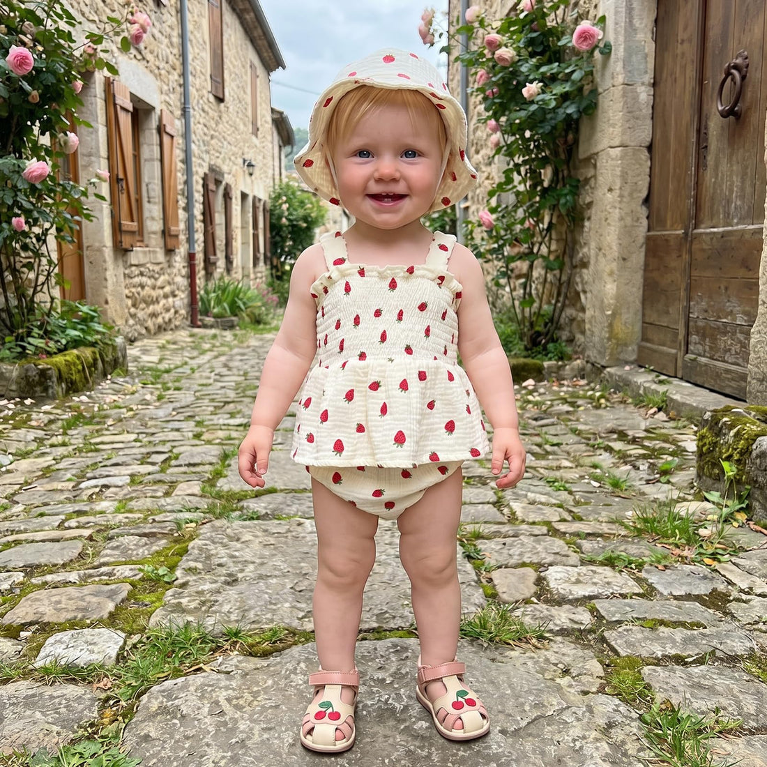 Mubineo Baby Girl Clothes Summer Dress Cotton Linen Romper Sleeveless Smocked Rompers Sun Dress Hat Skirt Boho Outfits WEBE CLOTHING
