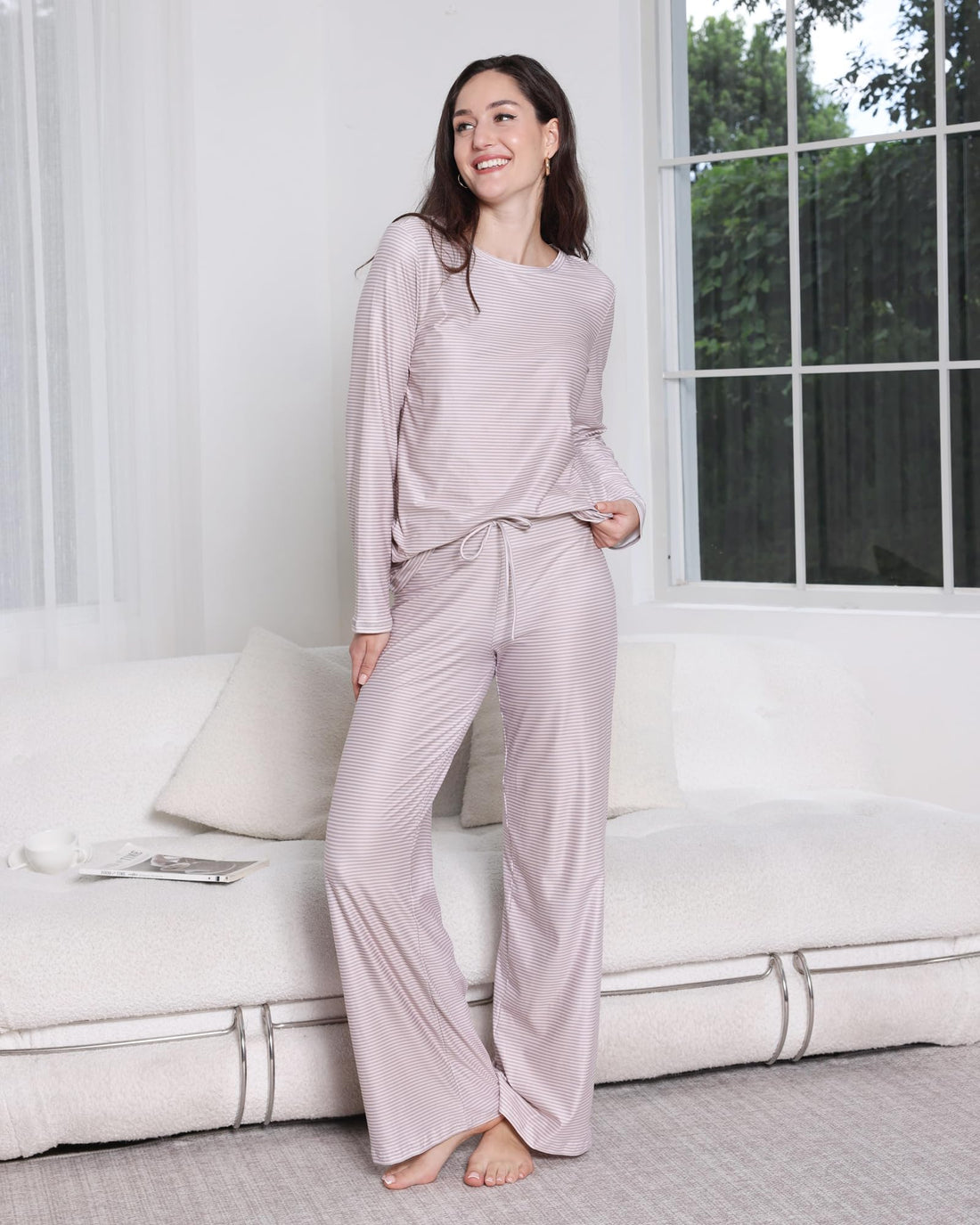 ZOOSIXX Womens Pajama Sets - Soft 2 Piece Lounge Sets for Women, Long Sleeve Sleepwear & Loungewear Pjs Set WEBE CLOTHING