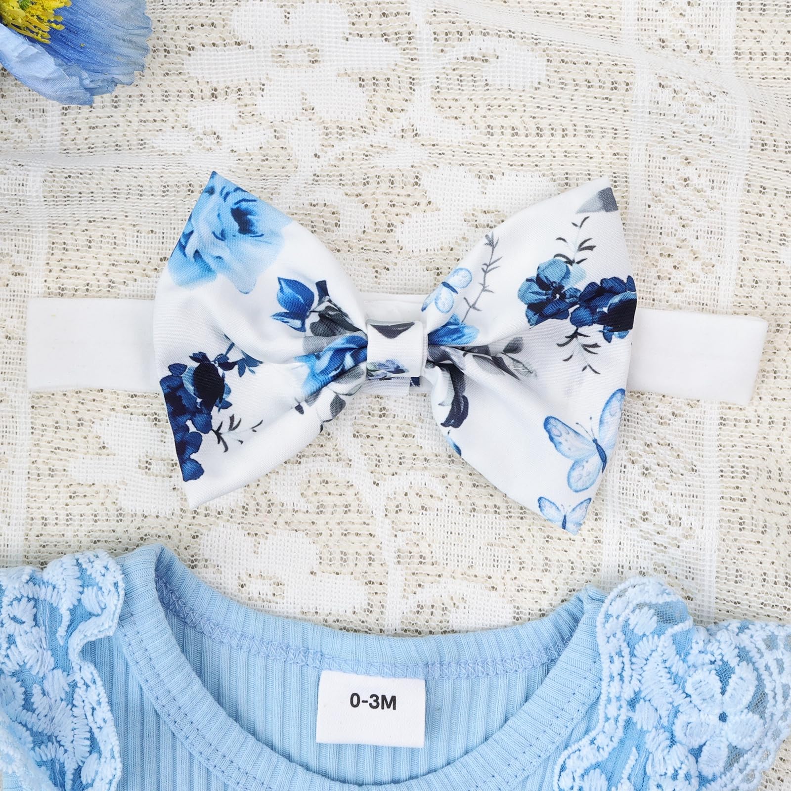 Baby Girl Clothes Newborn Romper Dress Infant Lace Ruffle Sleeveless Summer Outfits with Headband 0-12 Months WEBE CLOTHING