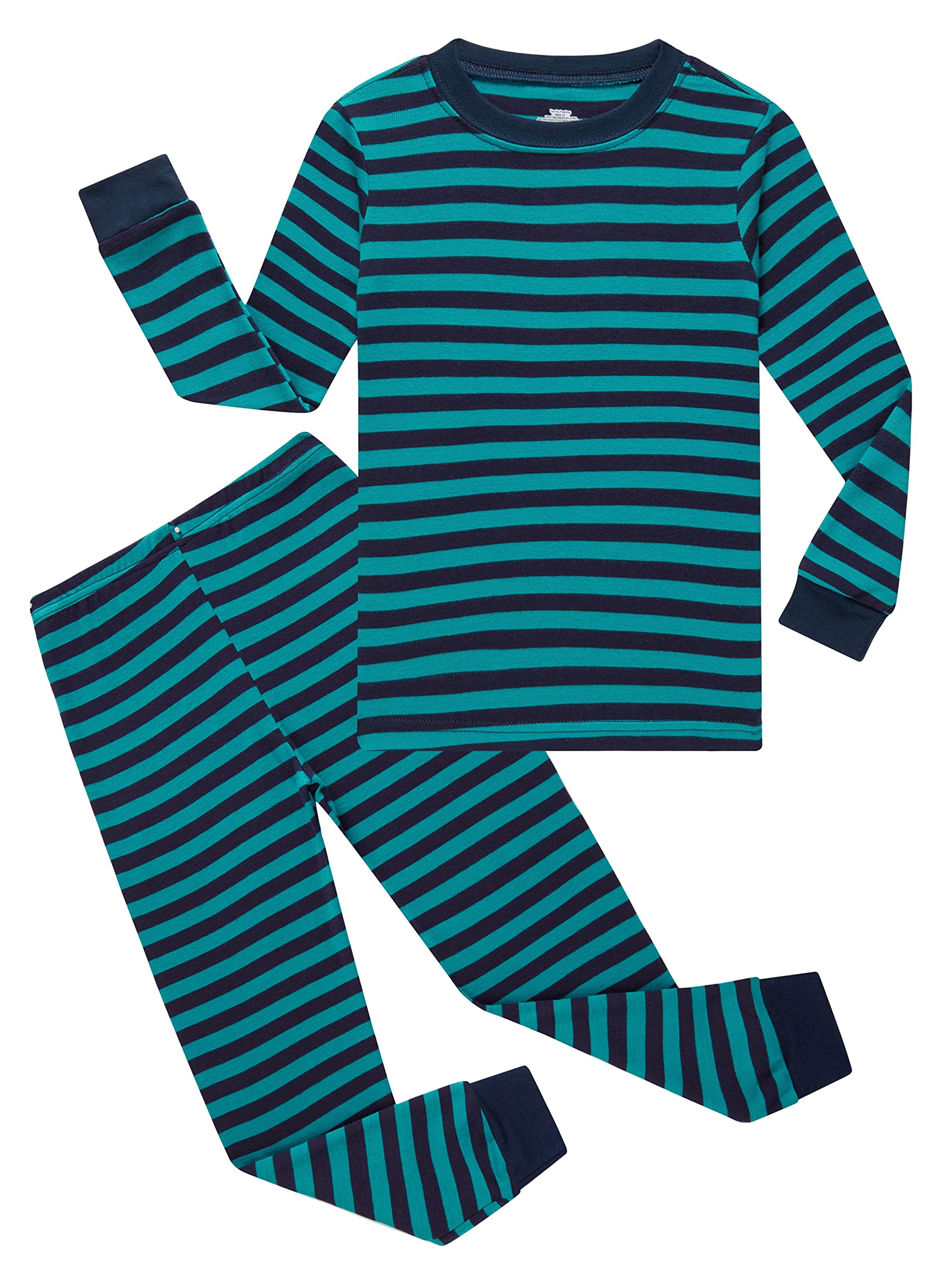 Family Feeling Kids & Toddler Boys Pajamas 2 Piece Pjs Set 100% Cotton Sleepwear