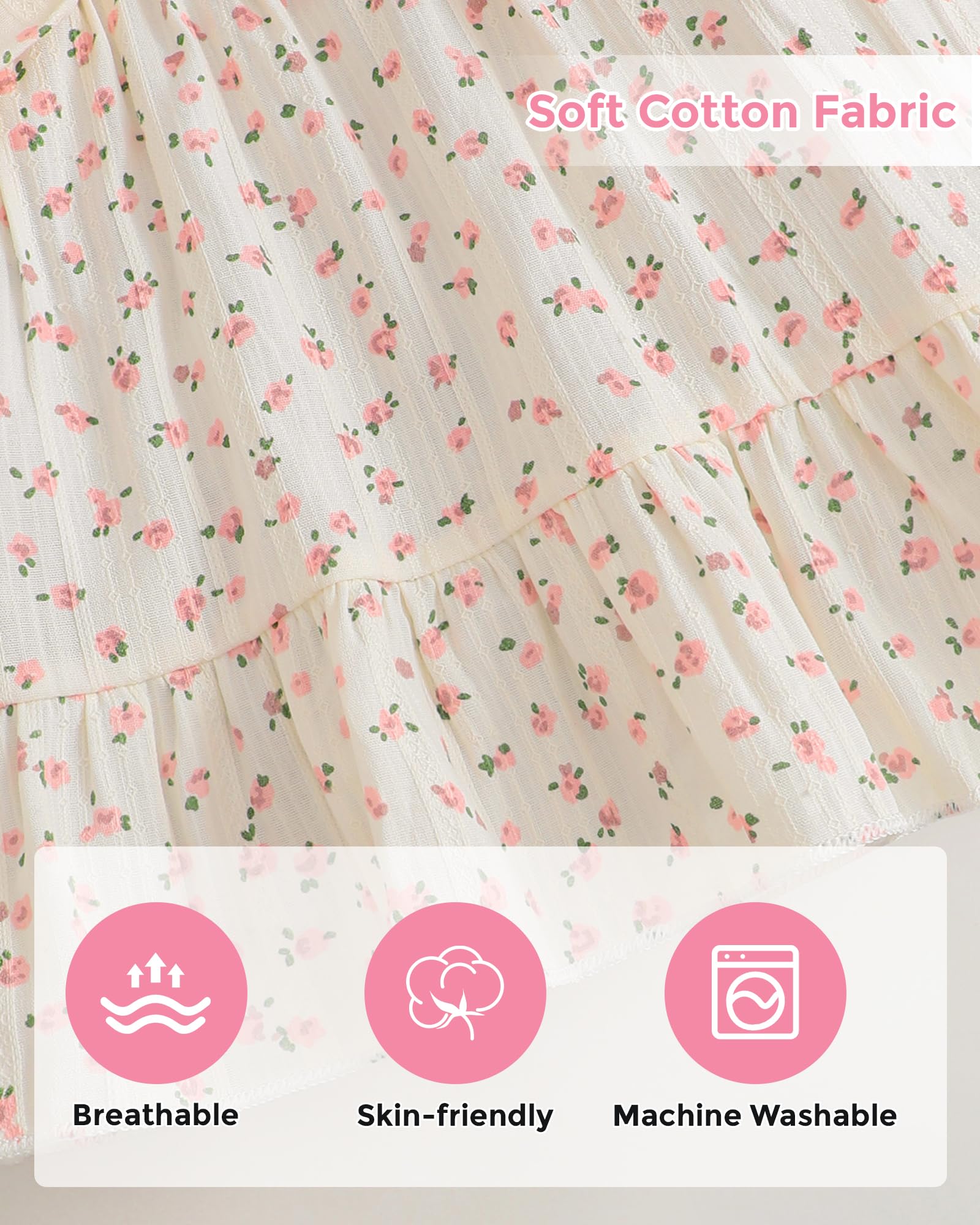 Renotemy Newborn Infant Baby Girl Dresses Summer Outfits Boho Casual Sundress Gifts Toddler Clothes for Girl with Hat and Bag WEBE CLOTHING
