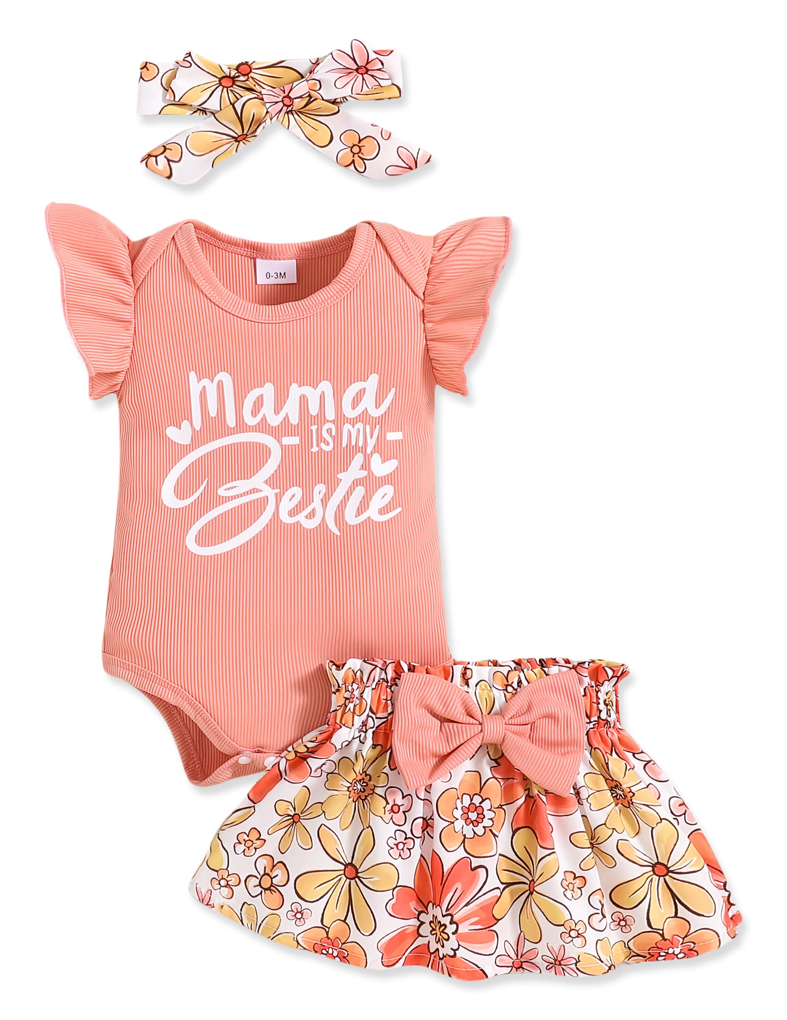 Newborn Infant Clothes Baby Girl Dress Summer Toddler Outfit Cute Girl Romper Skirt Set+Headband WEBE CLOTHING