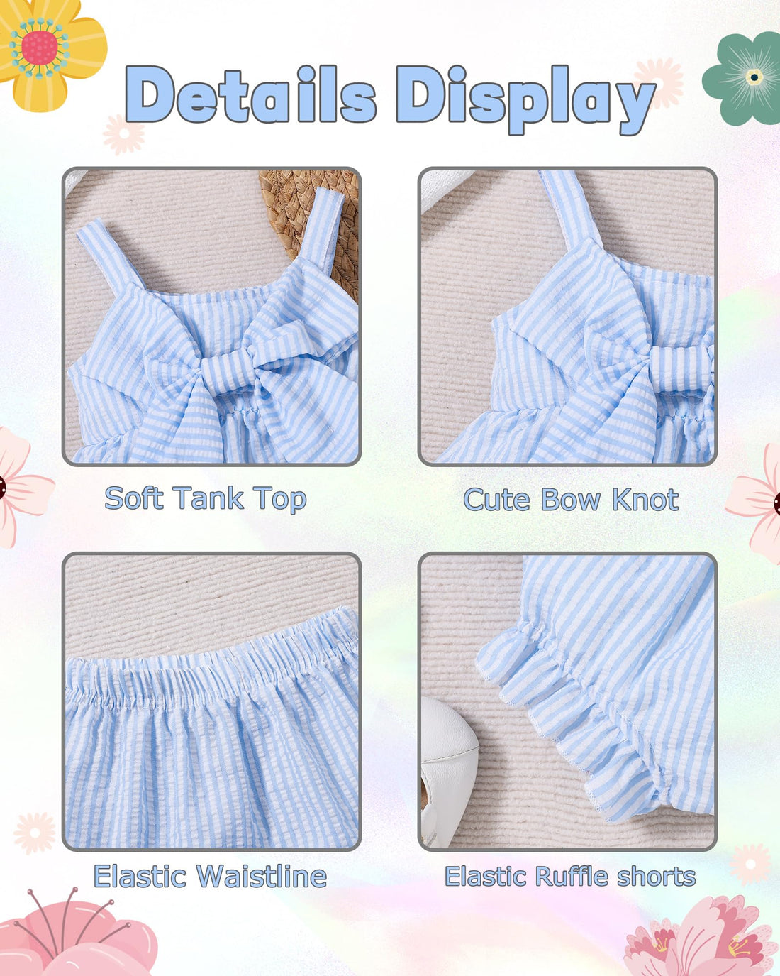 Newborn Baby Girl Clothes Summer Outfits Infant Ruffle Sleeveless Cute Bow Tank Tops 3 6 12 18 Months WEBE CLOTHING