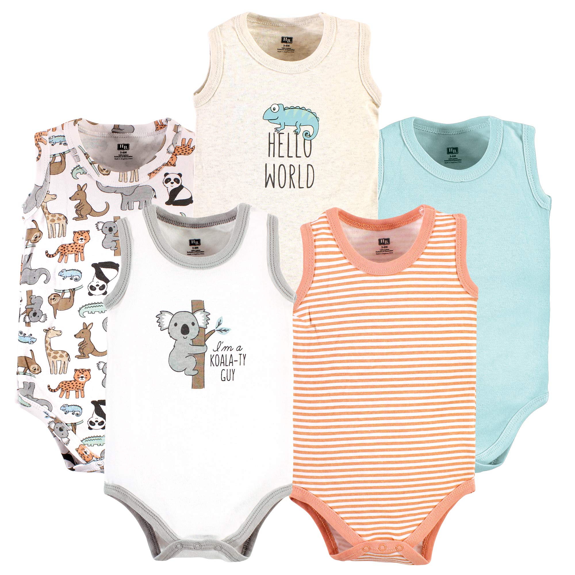 Hudson Baby Unisex Baby Cotton Sleeveless Bodysuits WEBE CLOTHING