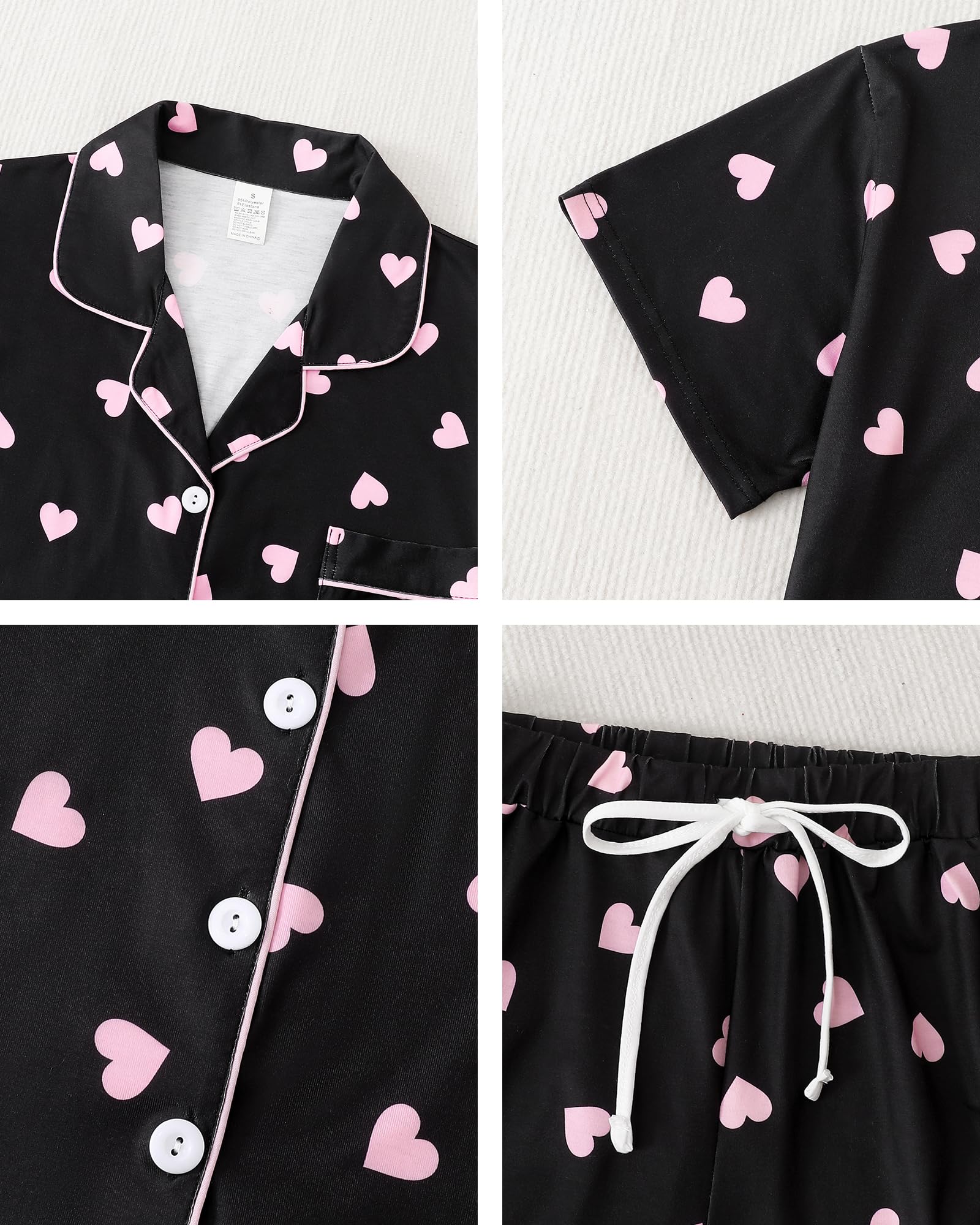 MyFav Mommy and Me Pajamas Set Mother Daughter Matching Family Sleepwear Button Down Nightwear WEBE CLOTHING