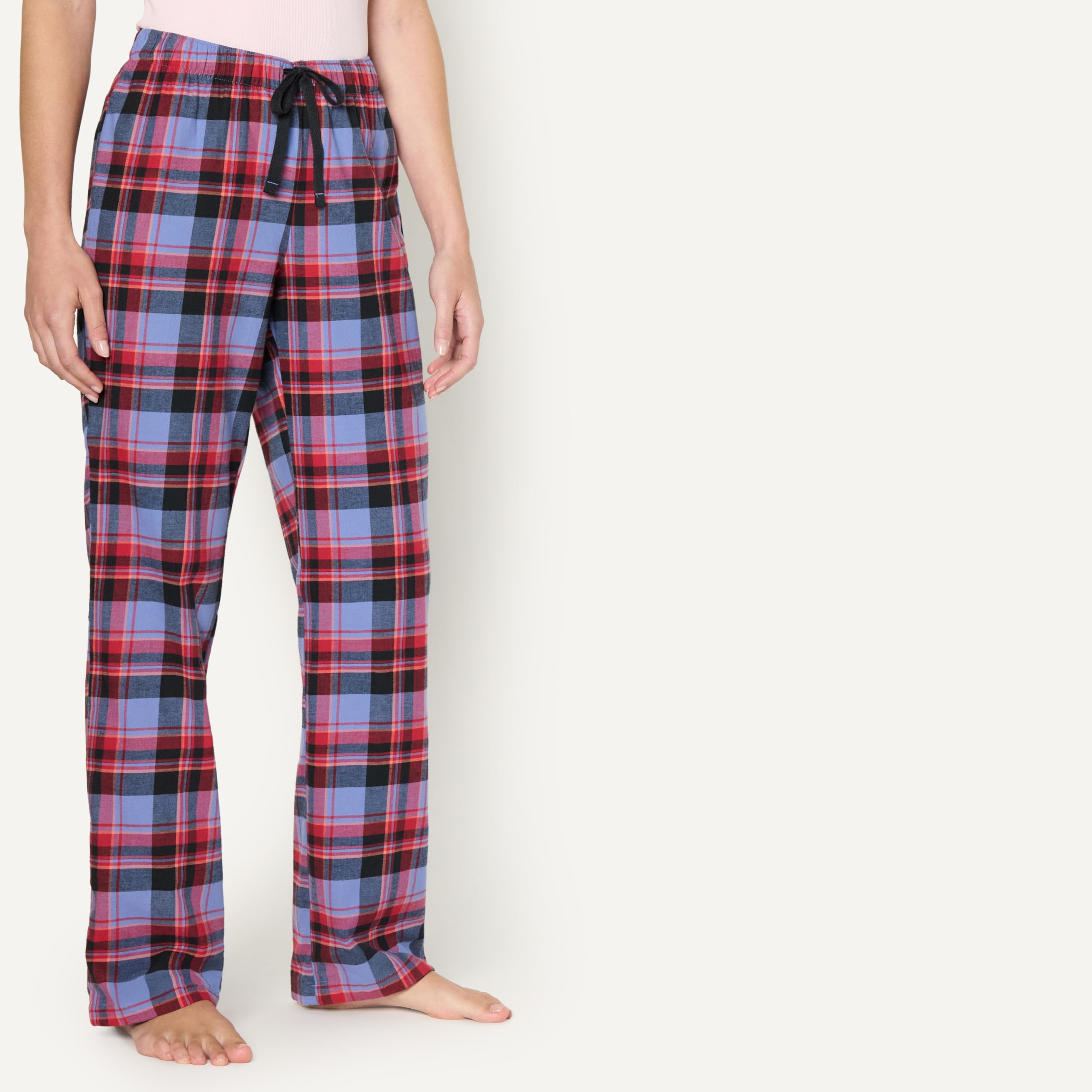 Amazon Essentials Women's Relaxed-Fit Brushed Flannel Pajama Sleep Pant with Drawstring
