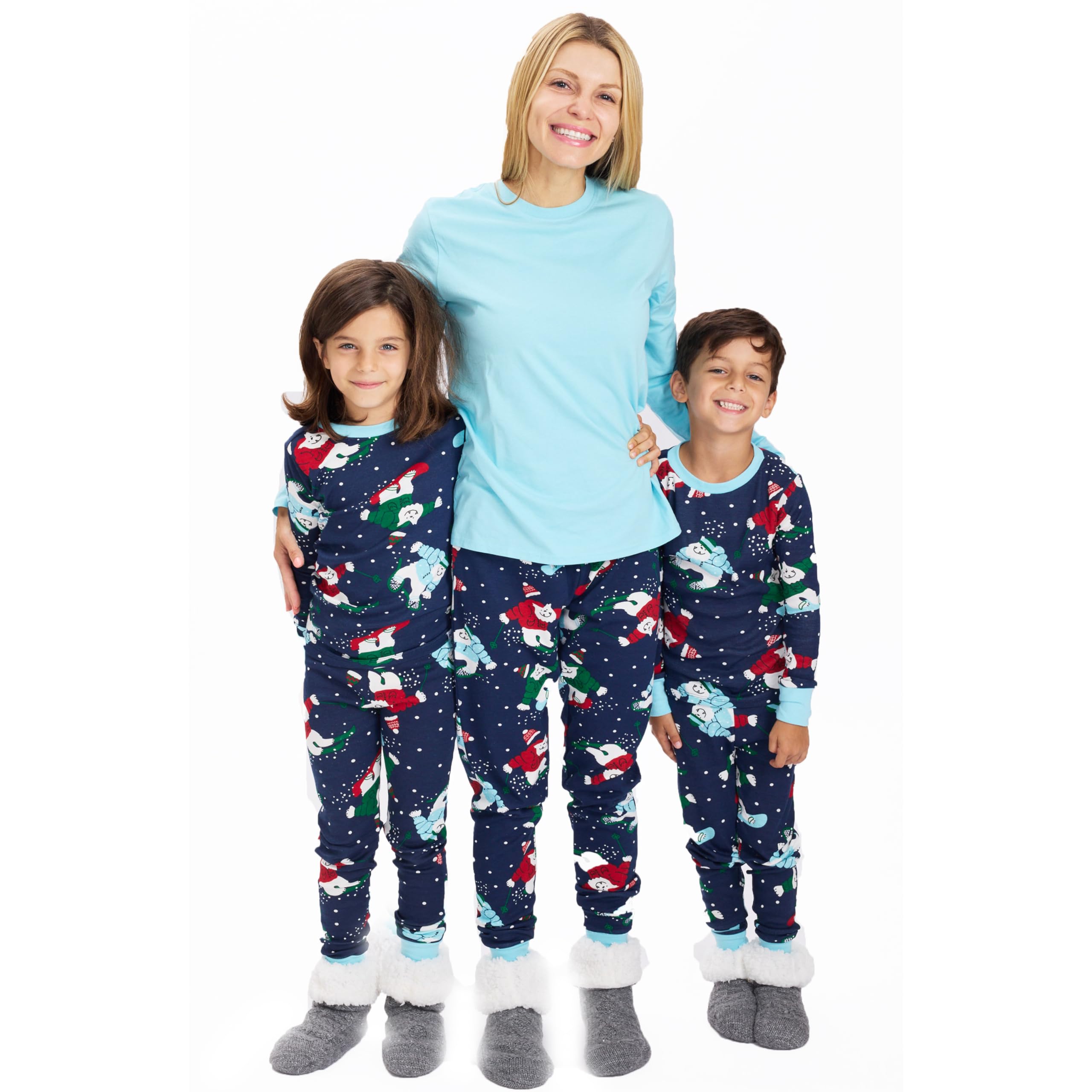 HonestBaby Family Matching Holiday Pajamas 100% Organic Cotton for Men, Women, Kids, Toddlers, Baby Boys, Girls, Unisex, Pets