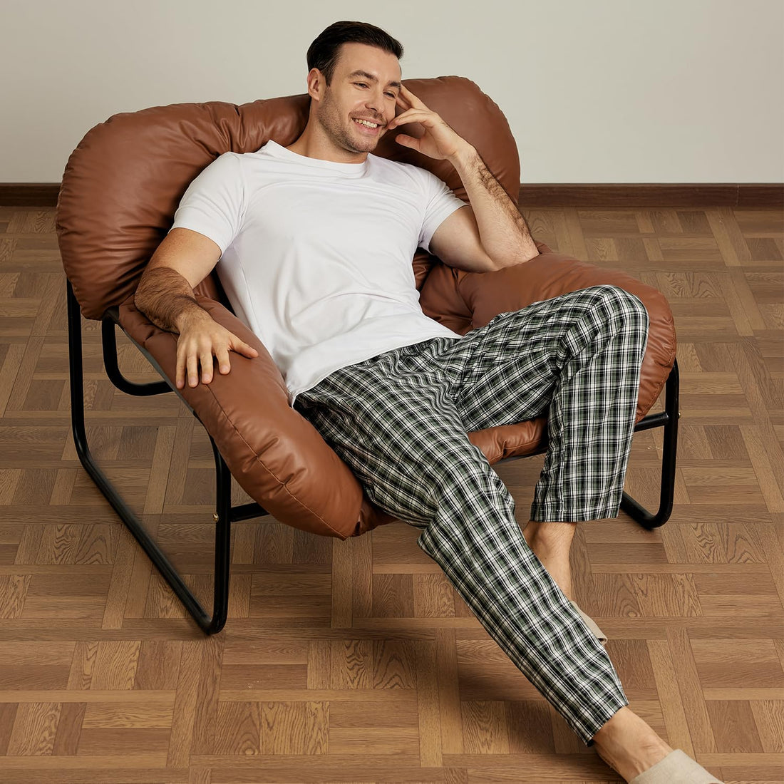 MoFiz Men's Pajama Pants Ultra Lightweight Pjs Bottoms Sleepwear Bottom Pants with Pocket Drawstring 3-Pack