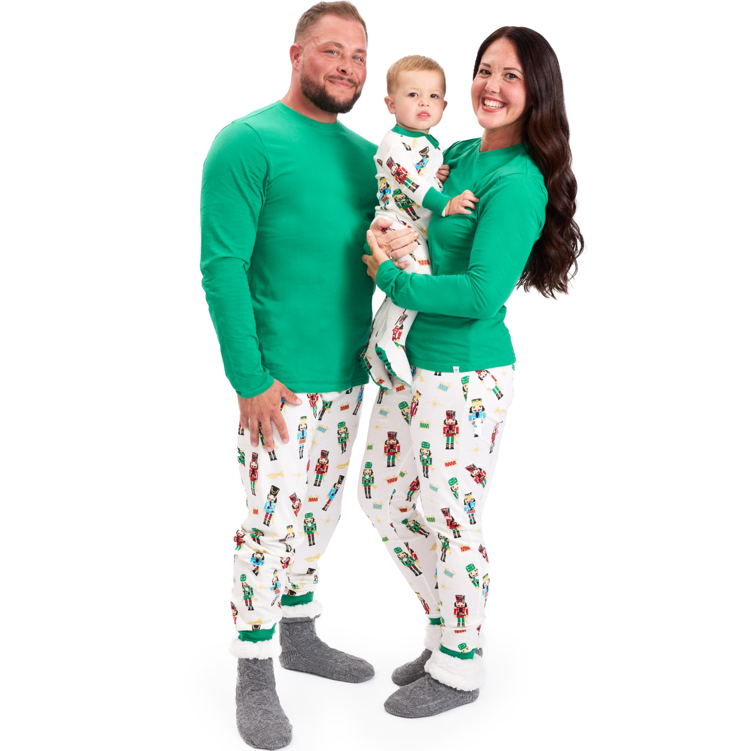 HonestBaby Family Matching Holiday Pajamas 100% Organic Cotton for Men, Women, Kids, Toddlers, Baby Boys, Girls, Unisex, Pets
