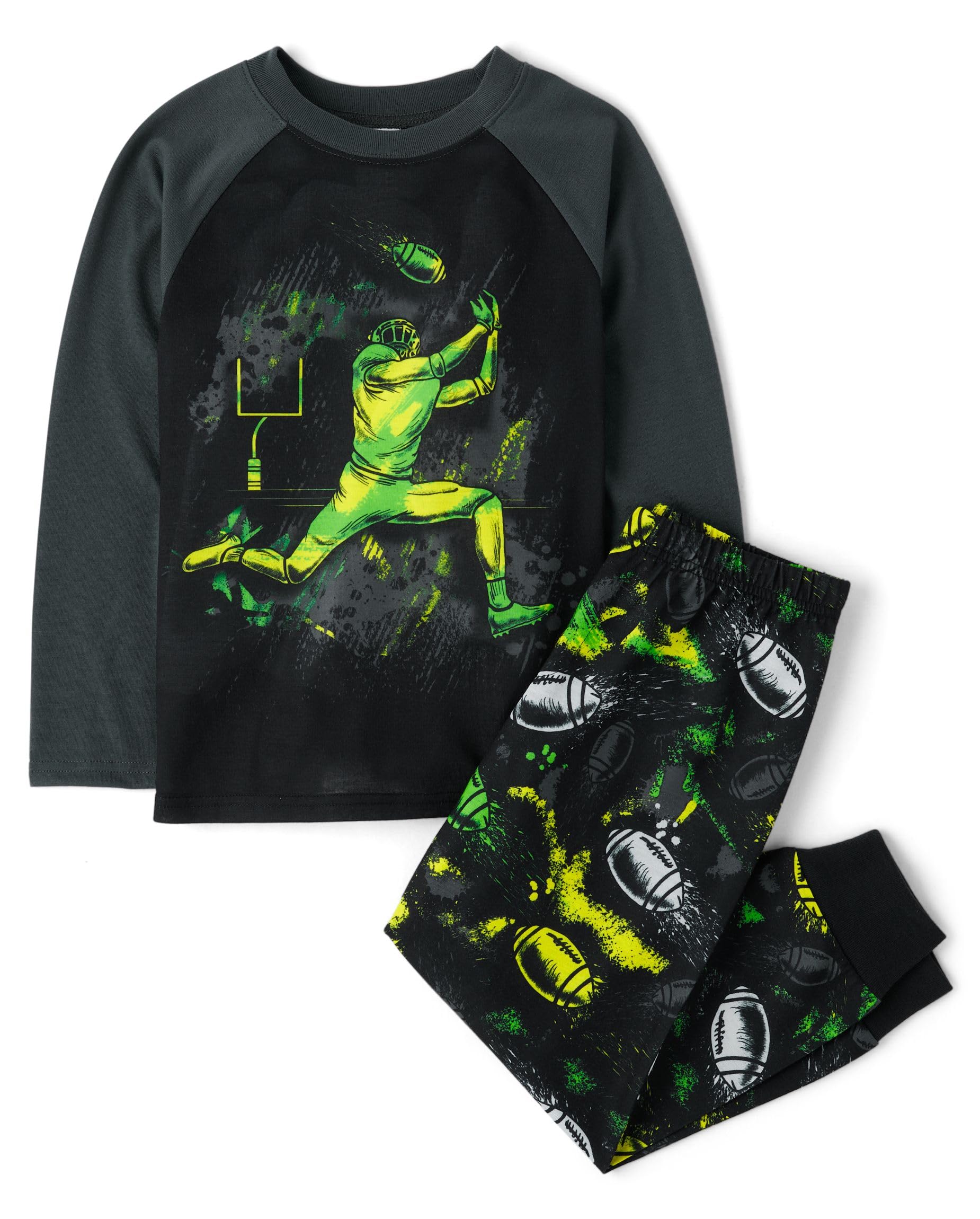The Children's Place boys Long Sleeve Top and Pants 2 Piece Pajama Set