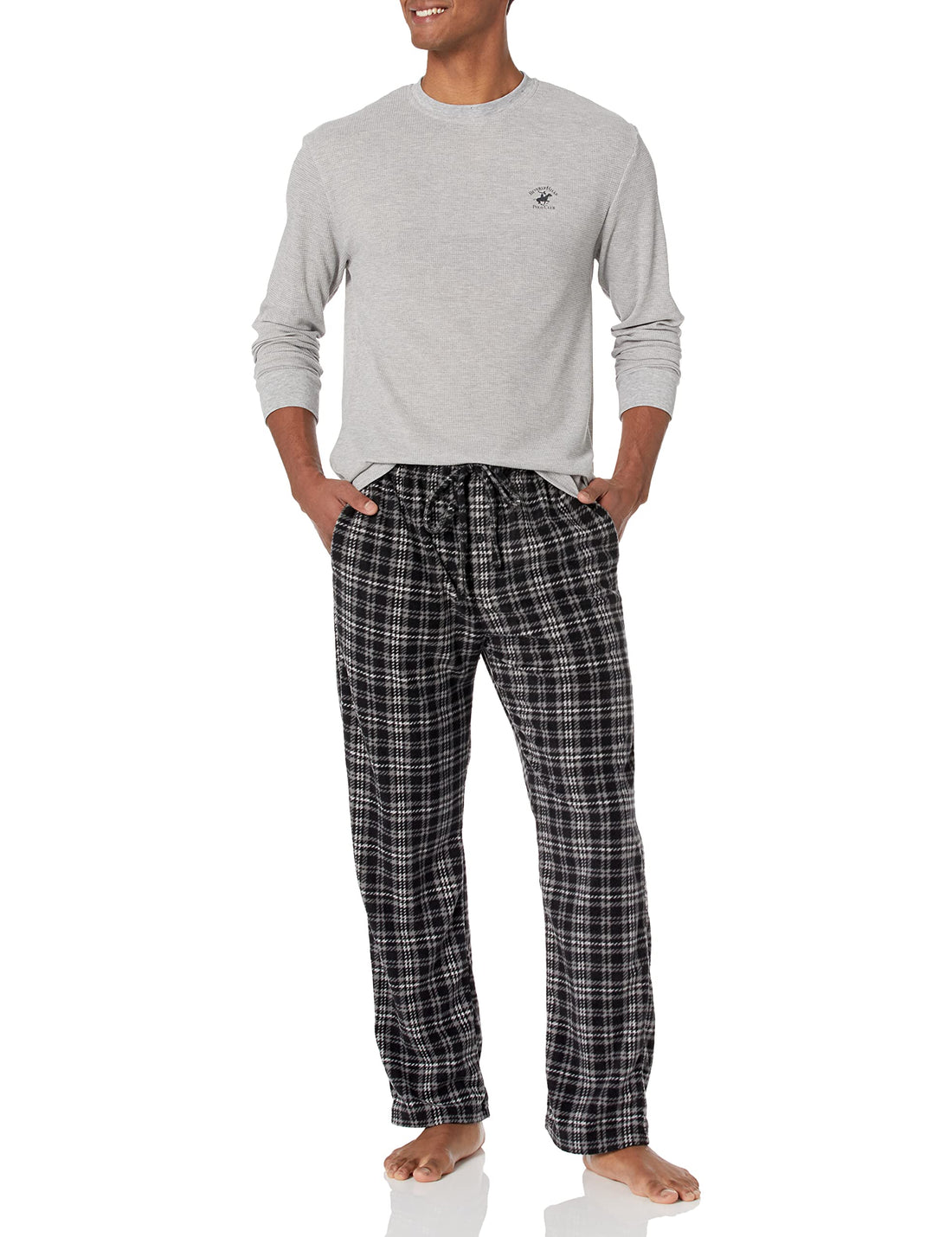 Beverly Hills Polo Club Men's Beverly Hills Polo Polar Fleece Set W/Ls Thermal Top WEBE CLOTHING