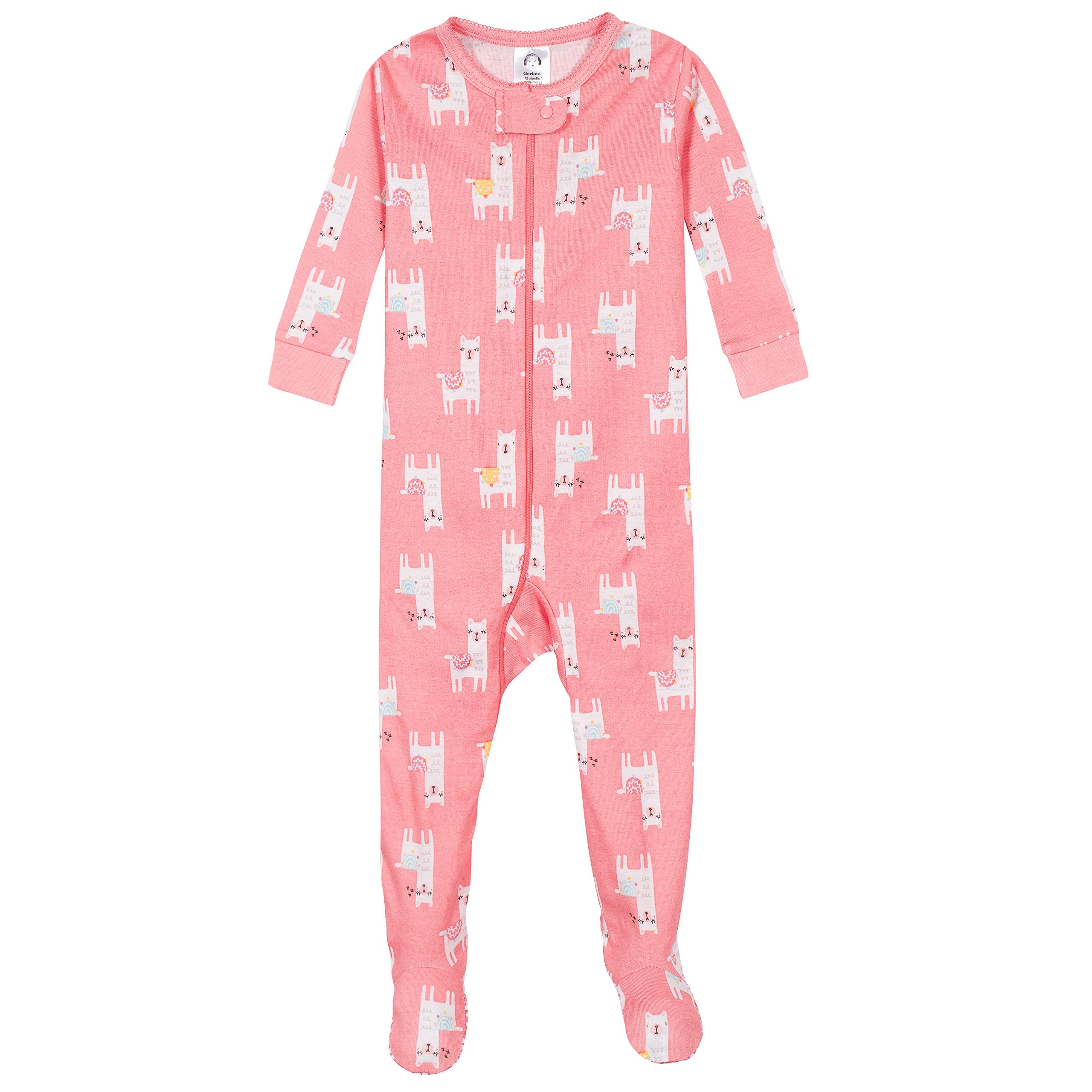 Gerber Baby Girls 4-pack Footed Pajamas