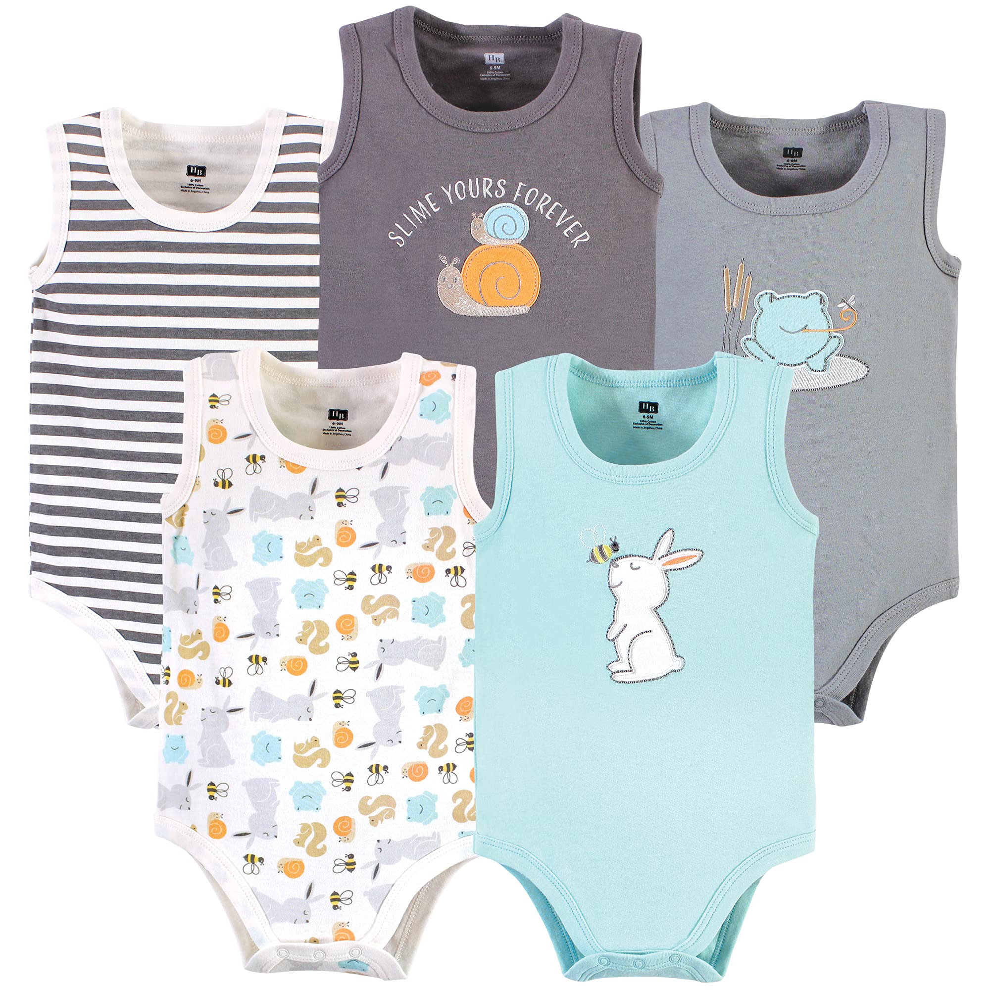 Hudson Baby Unisex Baby Cotton Sleeveless Bodysuits WEBE CLOTHING