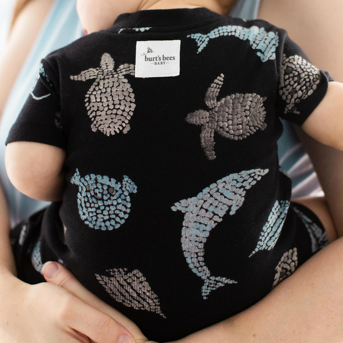 Burt's Bees Baby Short Sleeve Pajamas, Unisex One-Piece Sleeper Romper, 100% Organic Cotton Toddler Summer Clothes Outfit