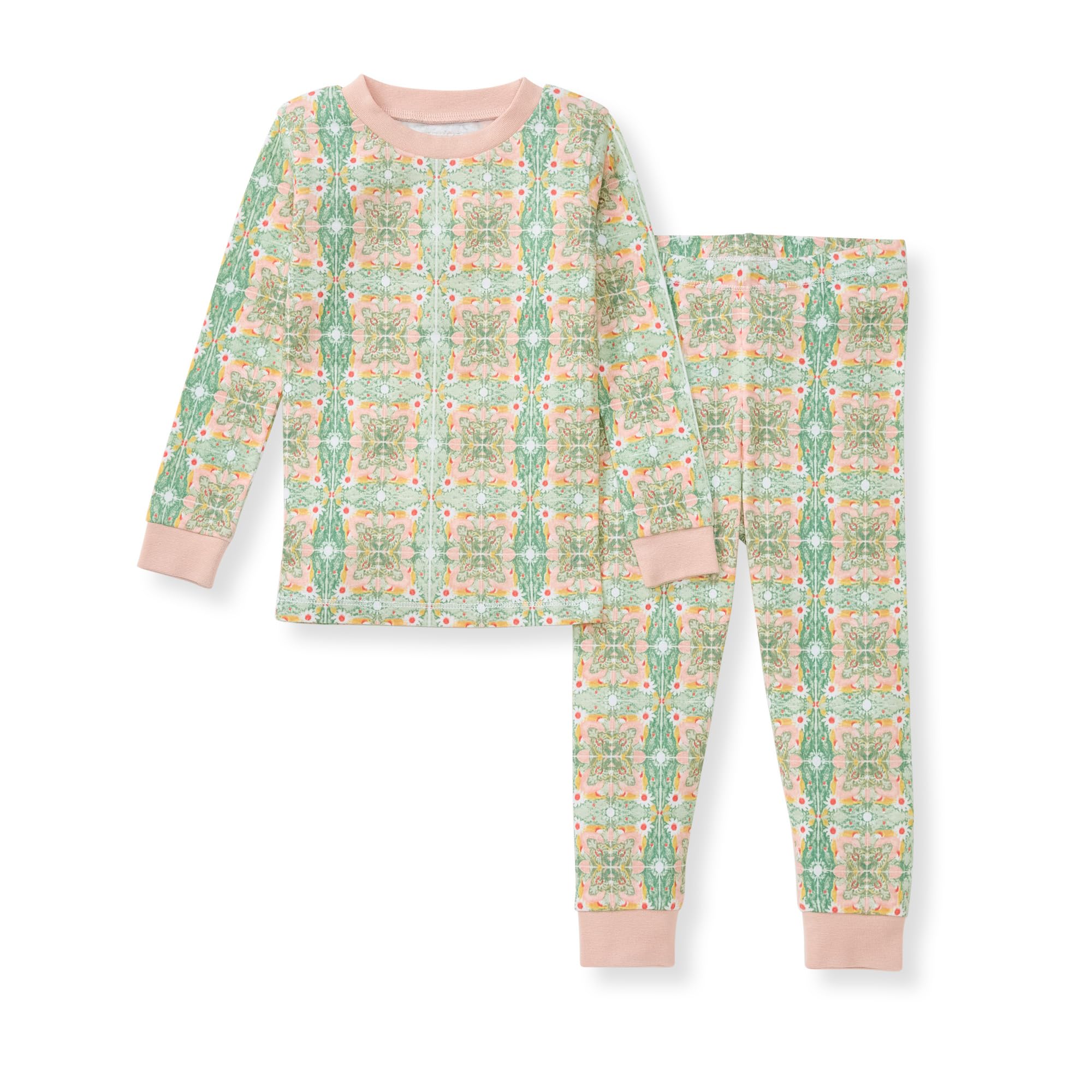 Burt's Bees Baby Organic Cotton Pajamas for Girls,100% Cotton Pajama Set