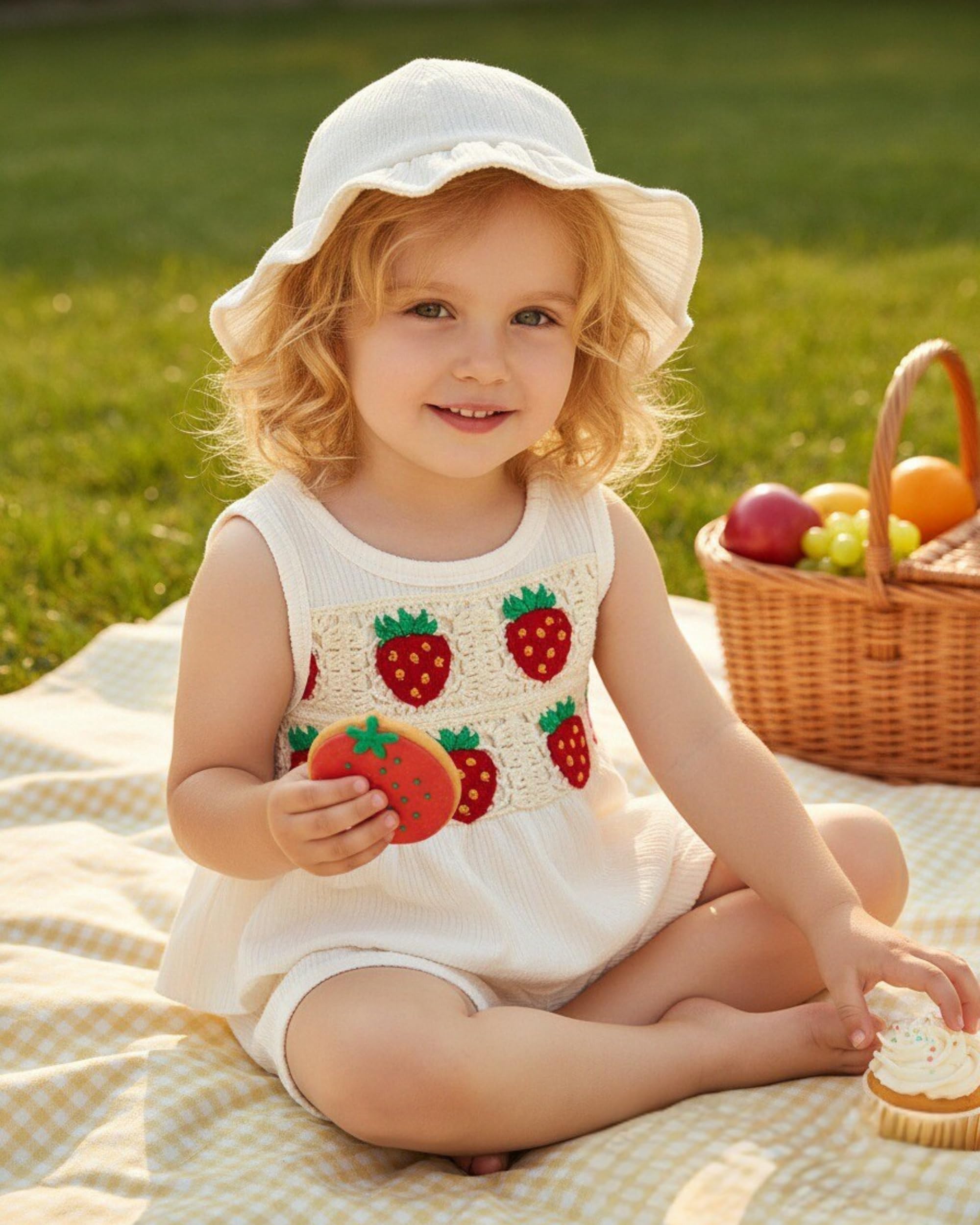 SODLON Baby Girl Clothes Infant Toddler Summer Outfits Clothing Sleeveless Ruffle Tank Top Shorts Sets with Hat for Girls WEBE CLOTHING