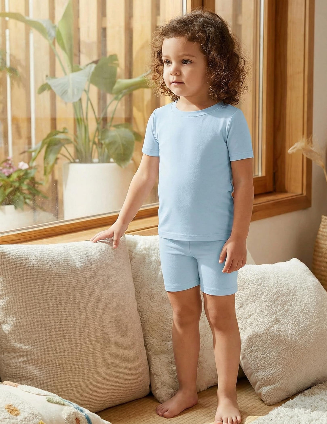 Arshiner Pajamas for Girls Summer Short Sleeve Sleepwear Kids Soft Cute Snug Fit Pjs Sets
