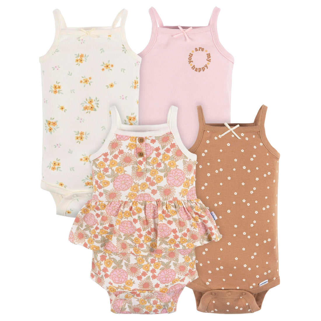 Gerber Baby Girls Multi-Pack Sleeveless Onesies Bodysuit WEBE CLOTHING