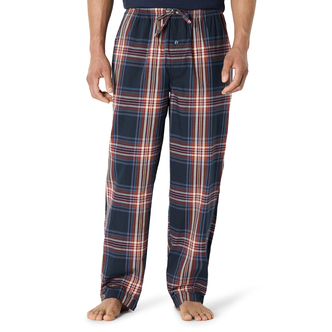 Amazon Essentials Men's Cotton Poplin Straight-Fit Pajama Pants with Pockets, Elastic Waist, Drawstring WEBE CLOTHING