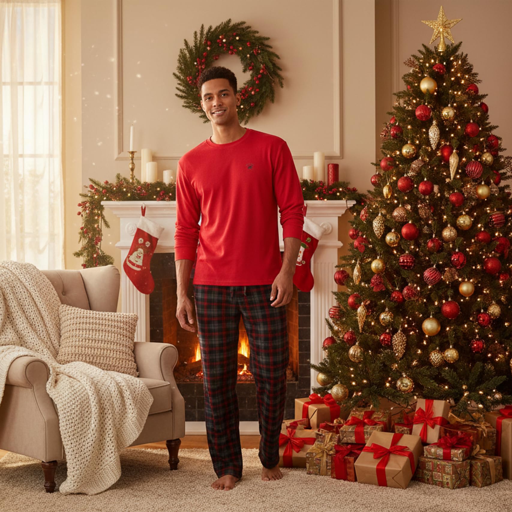 Beverly Hills Polo Club Men's Beverly Hills Polo Polar Fleece Set W/Ls Thermal Top WEBE CLOTHING